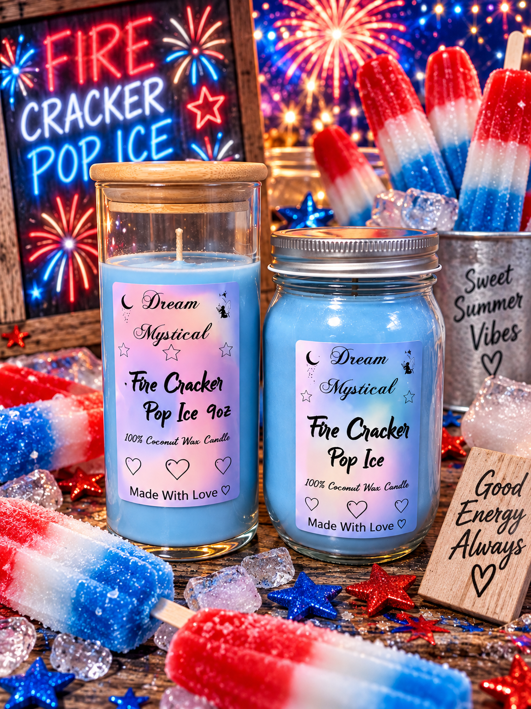🎆 Fire Cracker Pop Ice – 100% Coconut Wax Candle