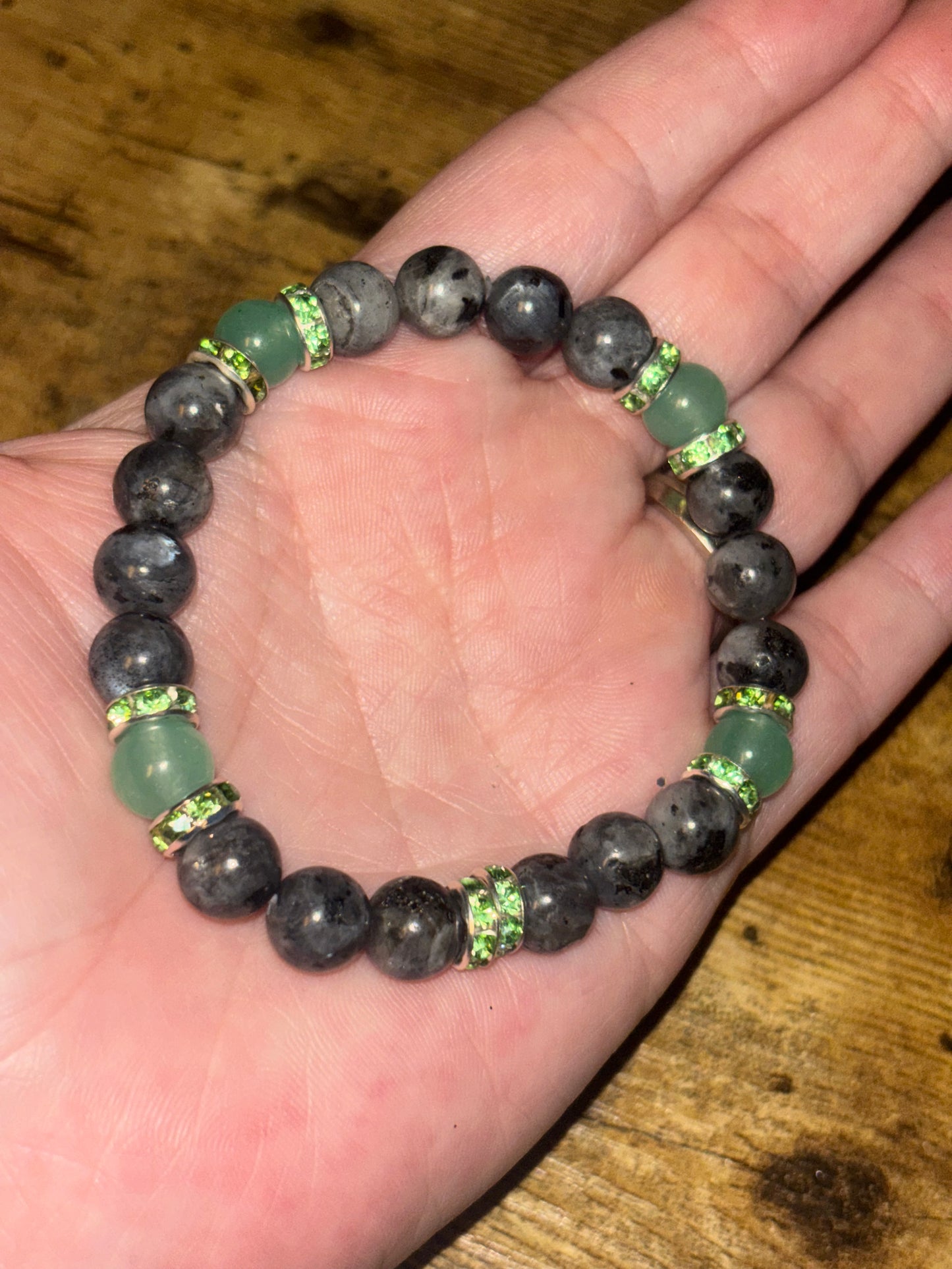Luna Serenity | Labradorite & Green Aventurine Crystal Bracelet