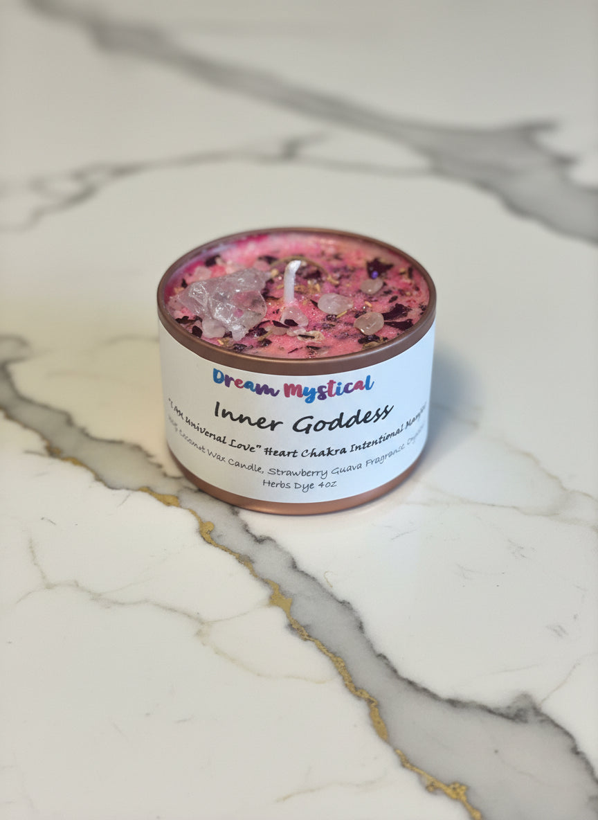 🌸 Inner Goddess – Strawberry Guava Heart Chakra Self-Love & Divine Feminine Activation Candle