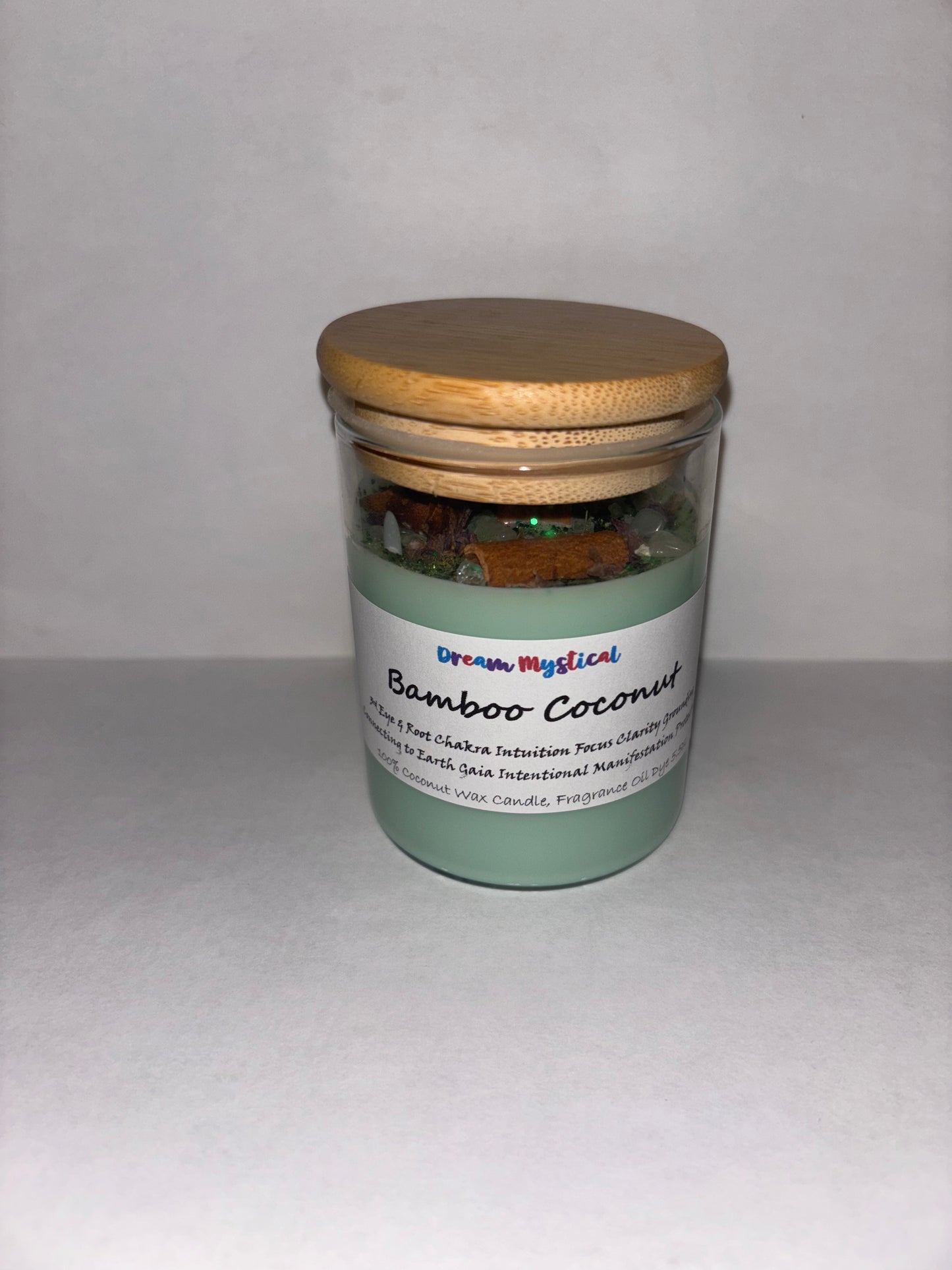 Bamboo Coconut Intention Candle — Manifest Third Eye & Root Chakra | Grounding, Intuition, Focus