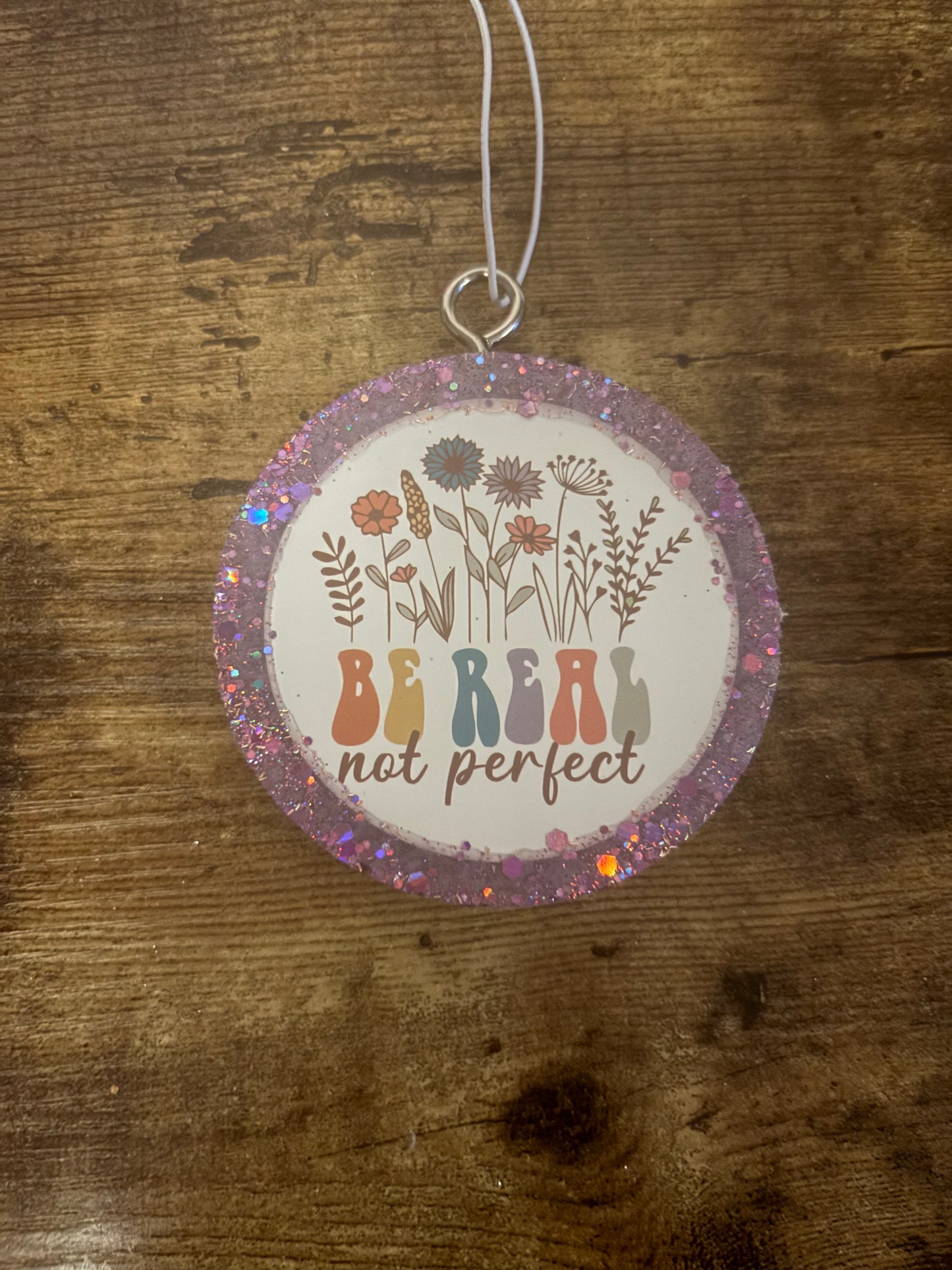 Be Real Not Perfect Glitter Air Freshie – Scented Car/Home Hanging Decor 🔍