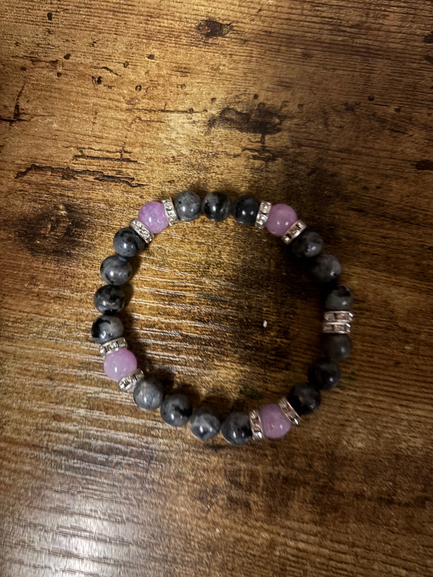 π Divine Awakening β Labradorite & Lavender Amethyst Crystal Bracelet (8mm Beads) Intuition β’ Protection β’ Spiritual Balance