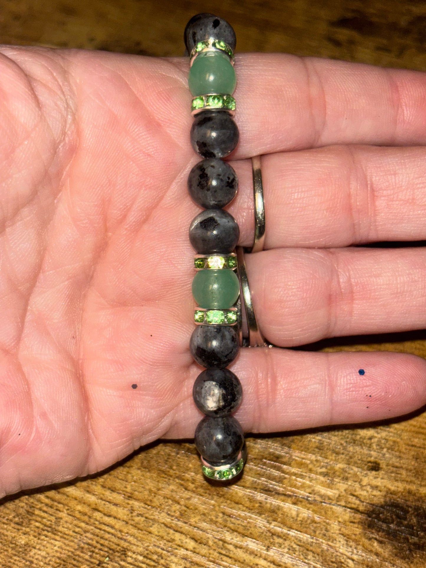 Luna Serenity | Labradorite & Green Aventurine Crystal Bracelet