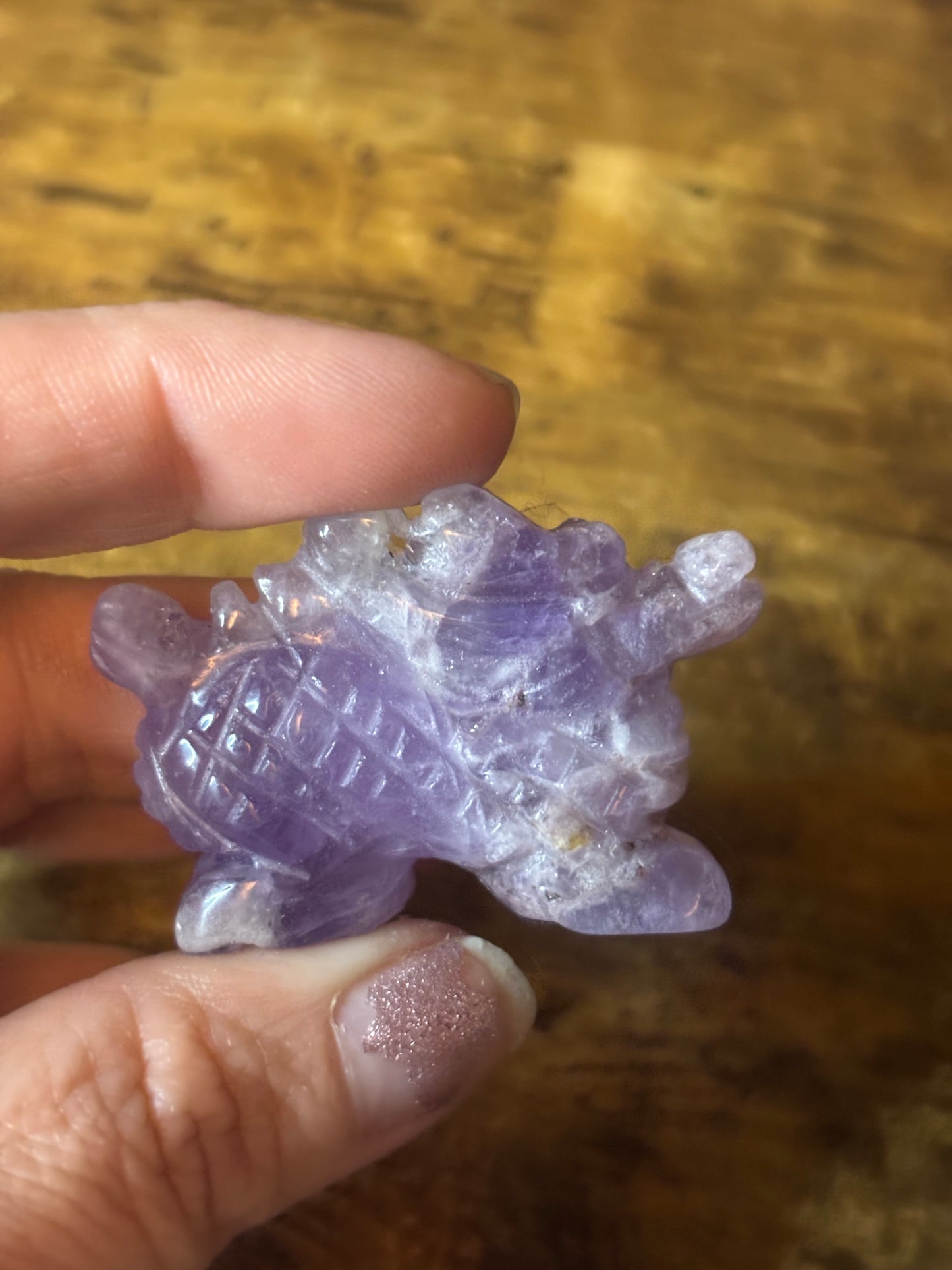 Dragon Carving- Rose Quartz •Amethyst