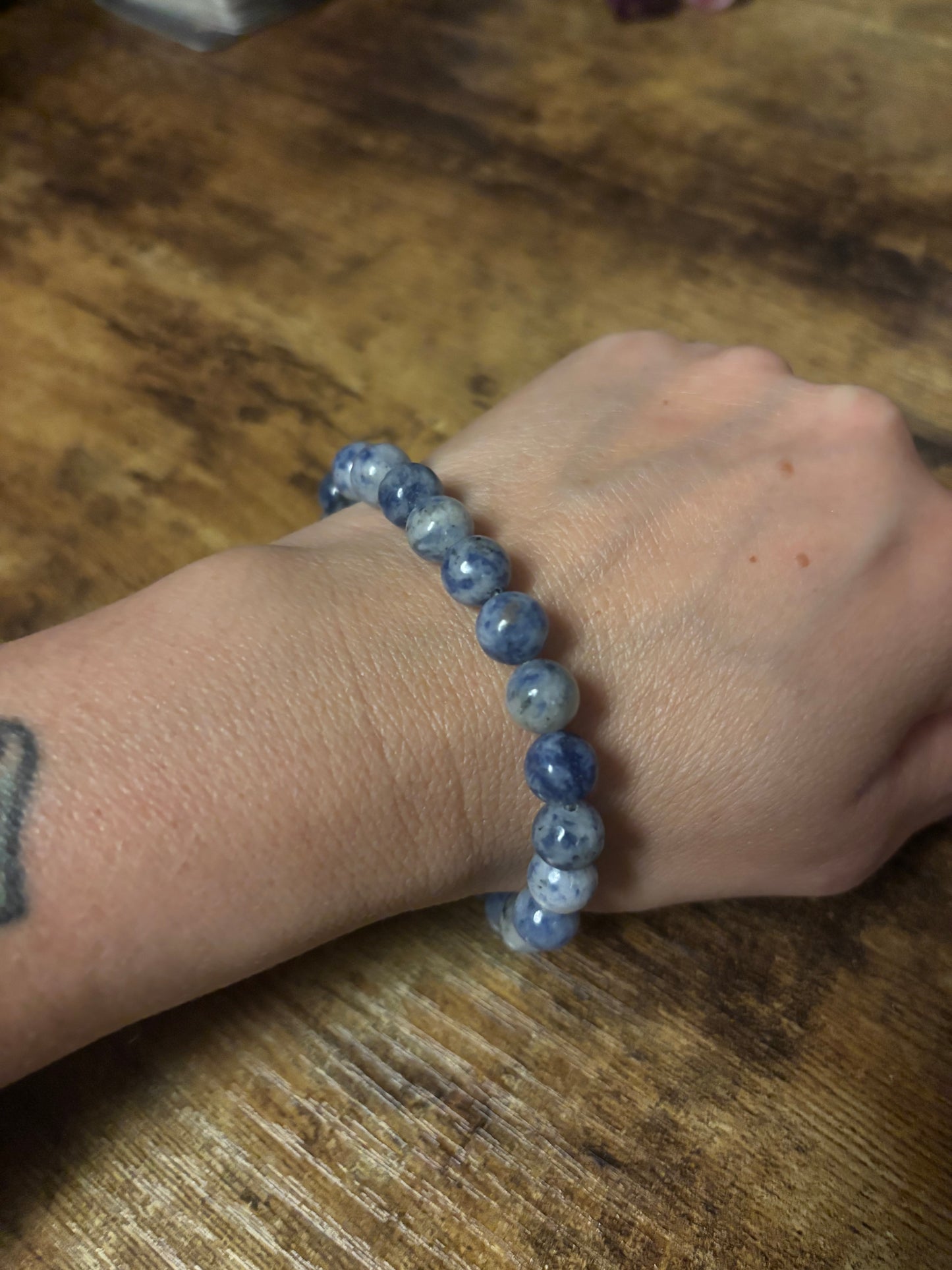 Dumortierite Wisdom Dream — Intuition & Clarity Energy 8mm natural Bead Bracelet | High Vibe Healing Crystal Jewelry
