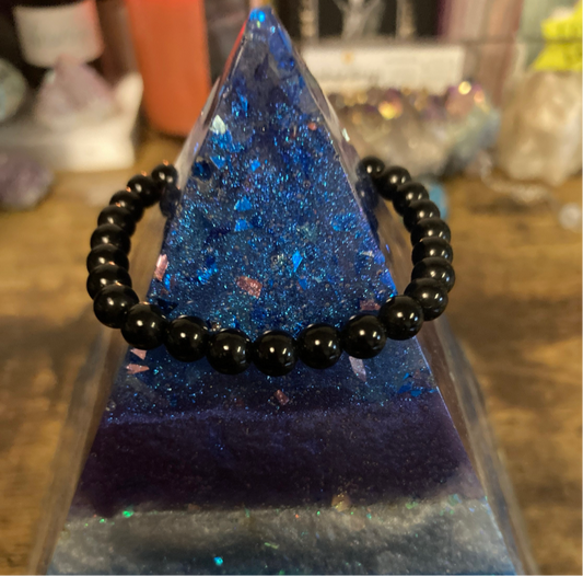 Tourmaline Sacred Shield Protection Evil Be Gone 6MM Black Natural Genuine Healing Crystal Bracelet