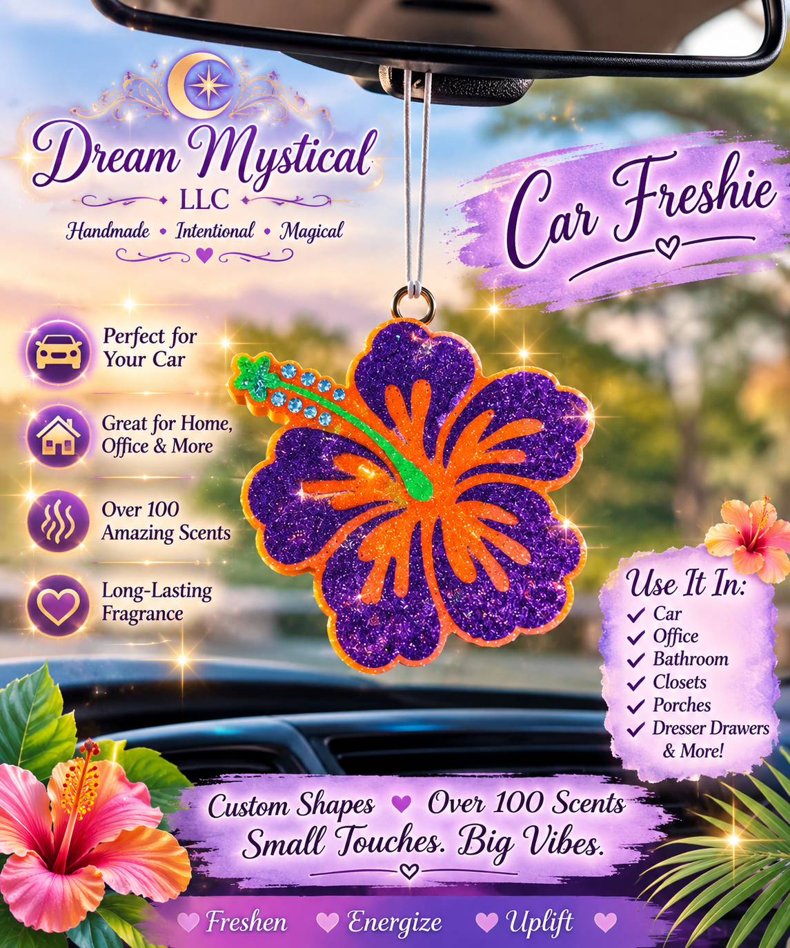 Hibiscus Flower Car Freshies