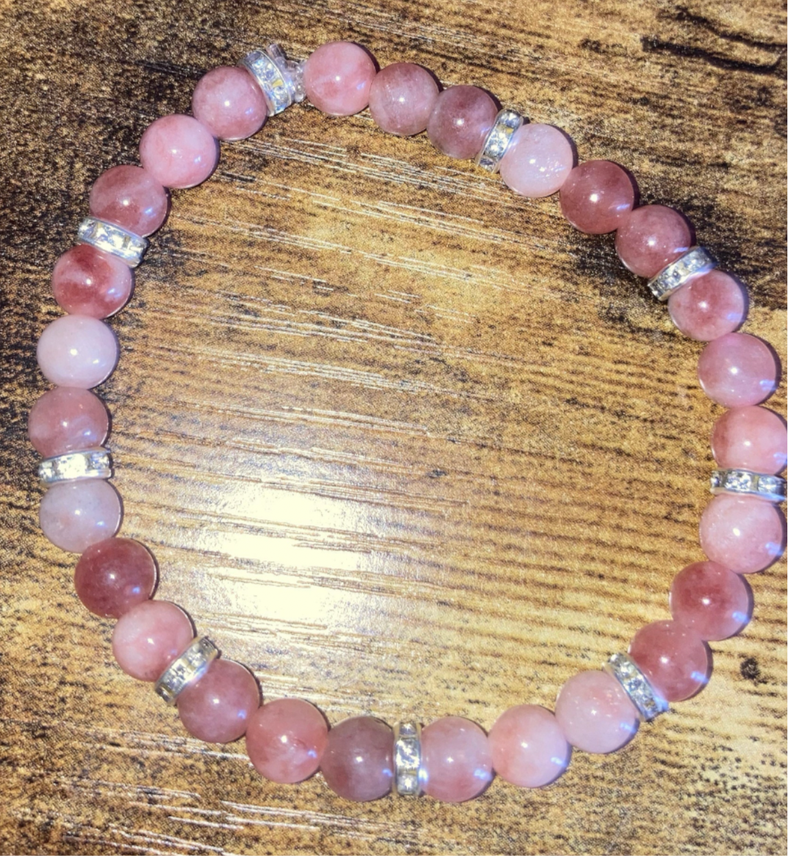6MM Goddess Sekhmet Sunstone Natural Genuine Reiki Healing Crystal Bracelet with Gorgeous spacers