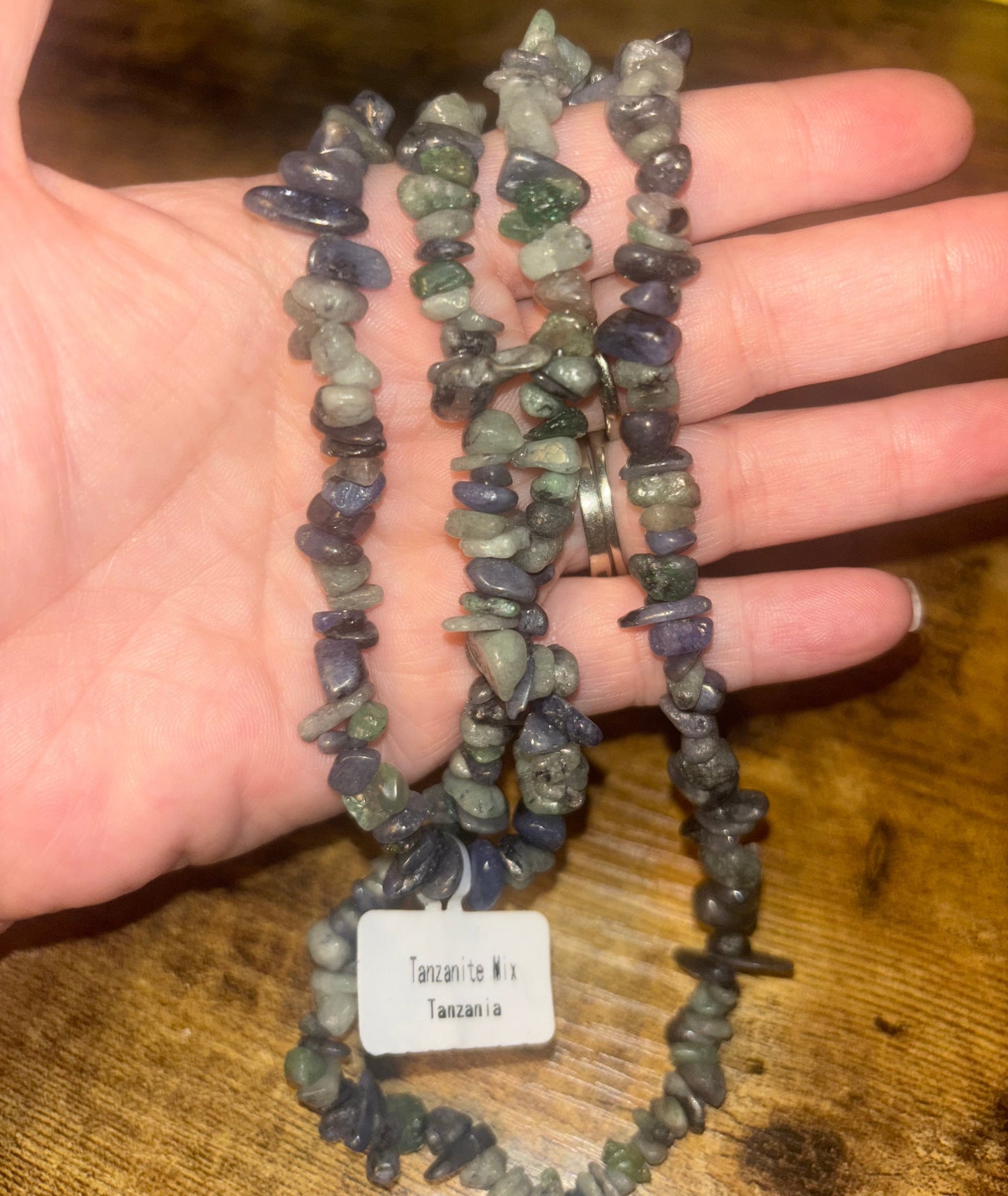 34 inch Natural Gemstone Chips Beads | Violate Flame Mixed Tanzanite, Labradorite, Rose Quartz, Cherry Quartz, Moknstone, Lavender Jade, Grey Moonetone