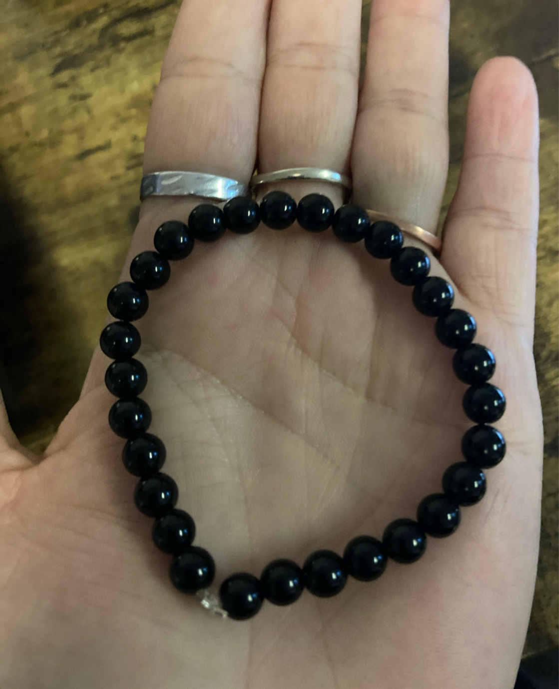 Tourmaline Sacred Shield Protection Evil Be Gone 6MM Black Natural Genuine Healing Crystal Bracelet