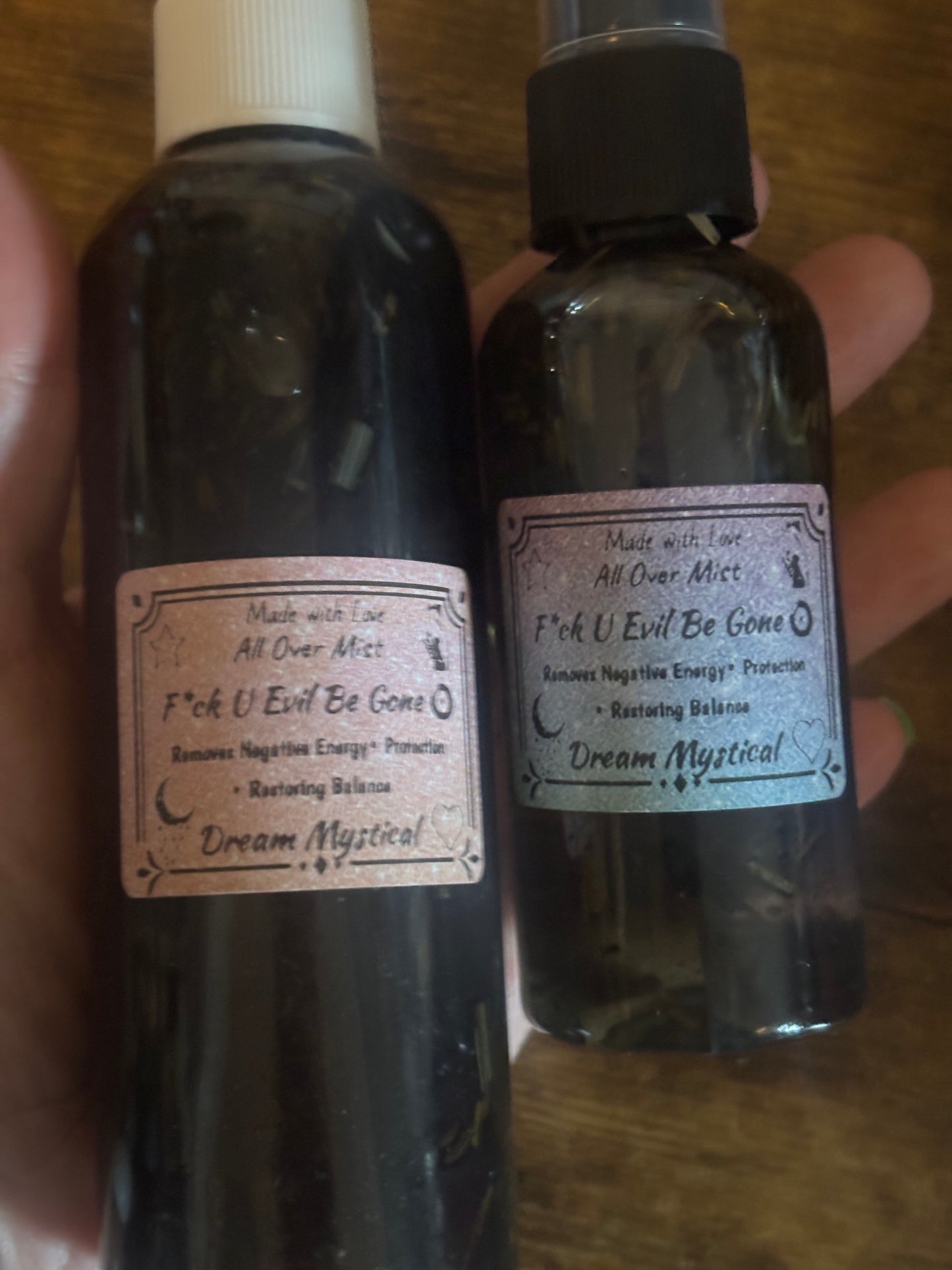 F*ck U Evil Be Gone Banishing Negativity Removal, Evil Eye Protection, Brings Positive Energy Cleansing Spray 2oz or 4oz