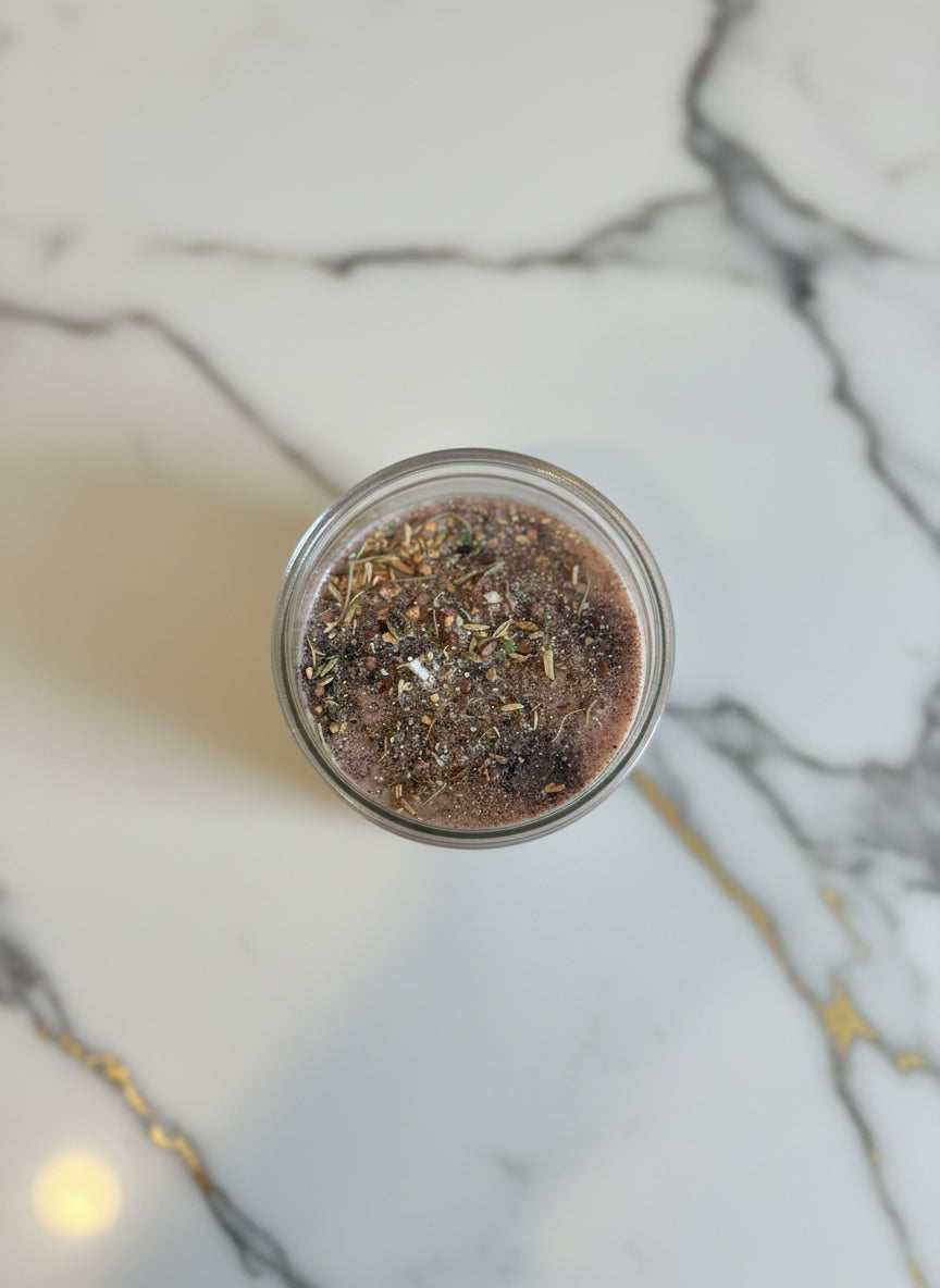 🌿 Stay Grounded Babe Brownie Scent– Root Chakra Intention Candle Coconut Wax for Protection, Stability & Calm