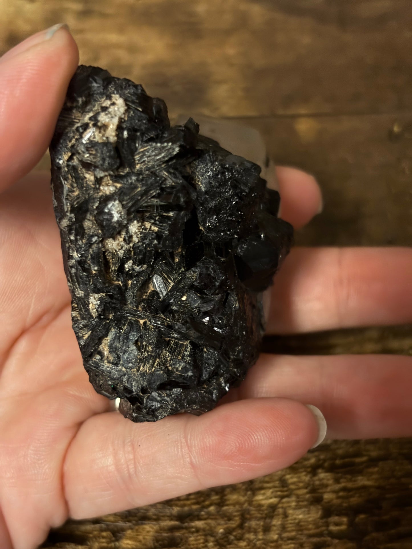 🖤Scared Shield One-of-a-Kind Black Tourmaline & Quartz Cluster | Protection Specimen | Grounding Crystal (142g)Collector•  EMF Protection • Grounding & Clarity Stone • Raw Healing Crystal