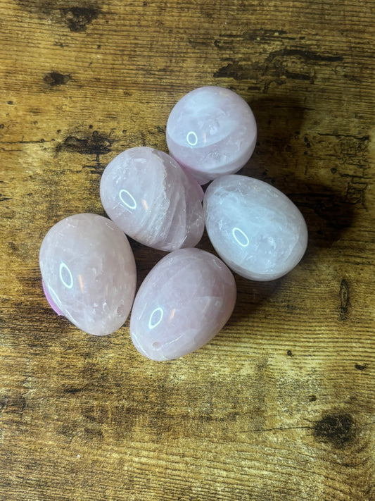 Blush of the Heart – Rose Quartz Crystal Eggs Love, Healing & Heart Chakra Energy | Polished Natural Stone