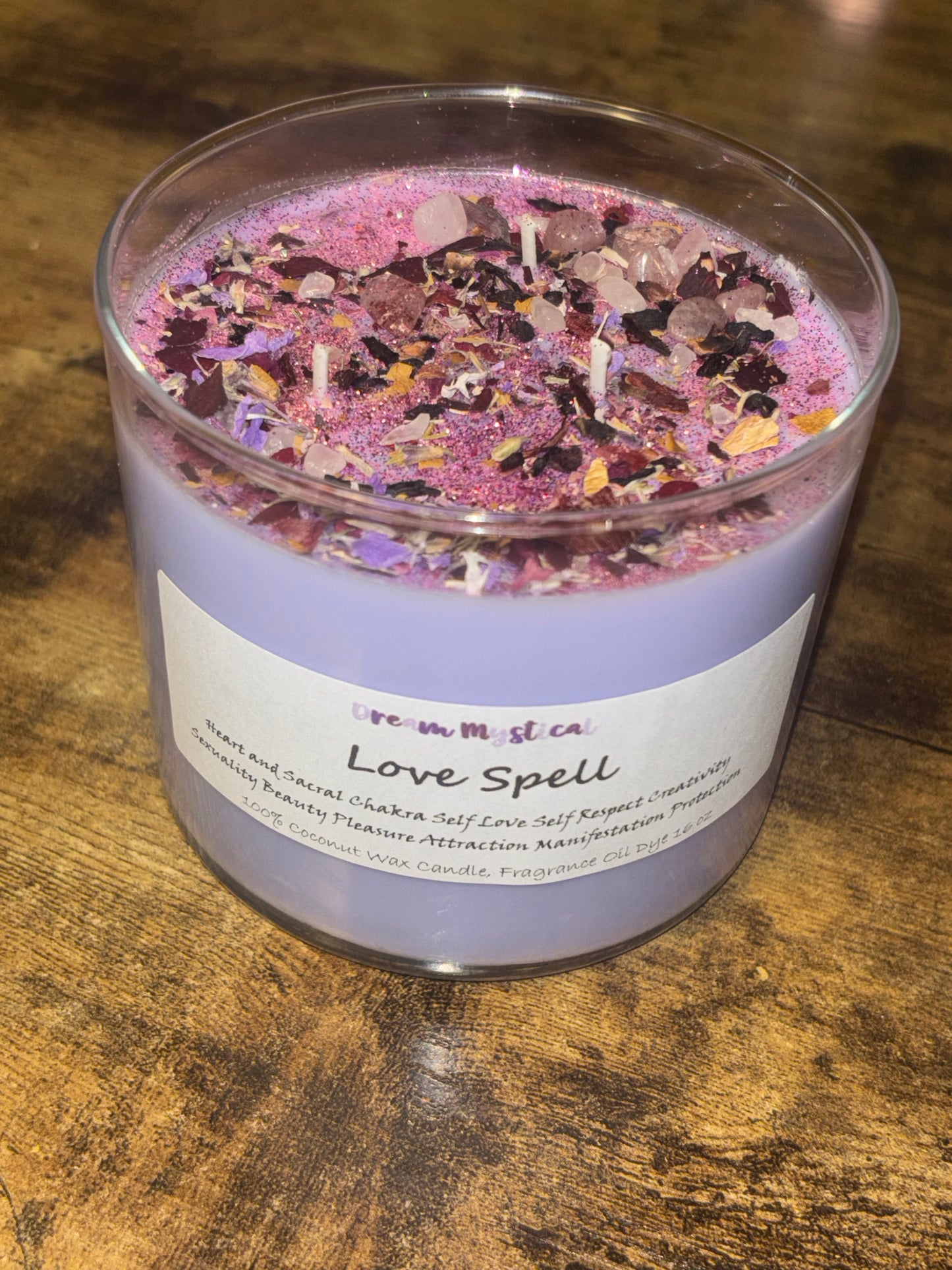 Love Spell Intentional Manifest Candle Heart Chakra Sexy as F*ck Healing Unconditional Love Forgiveness Protection meditation Cocnut Wax