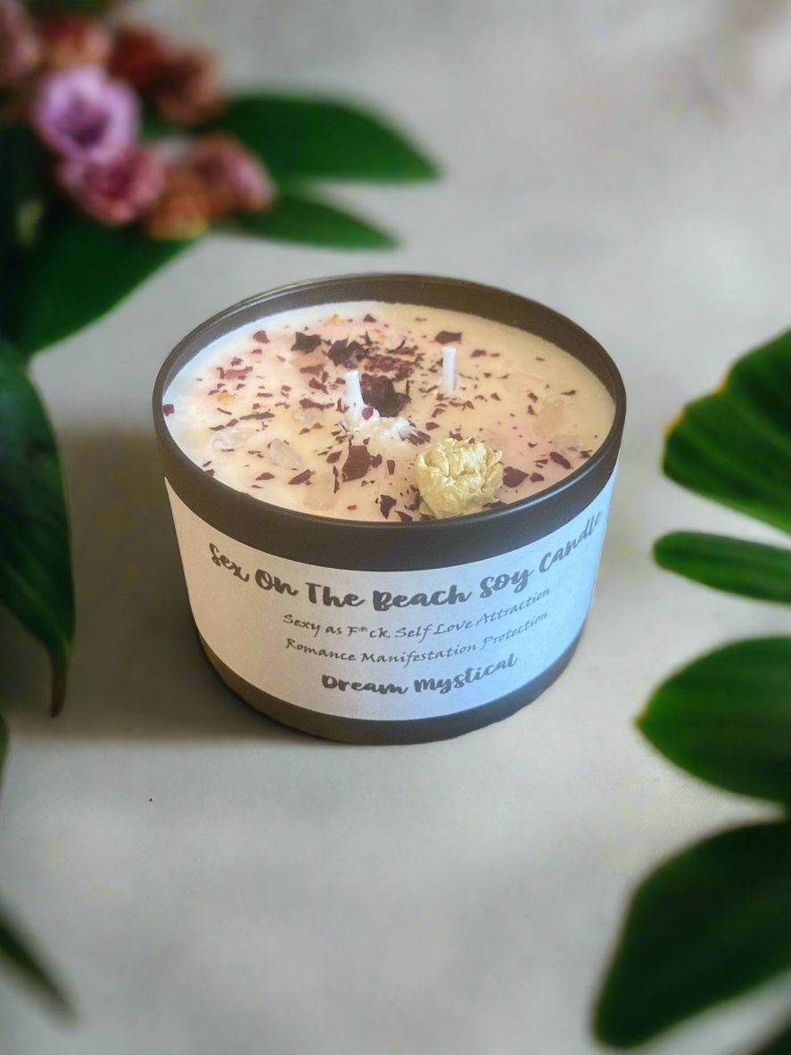 Sex On The Beach Intentional Candle Sexy as F*ck Self Love Attraction  Beauty Romance Manifestation Protection Spiritual Coconut Wax