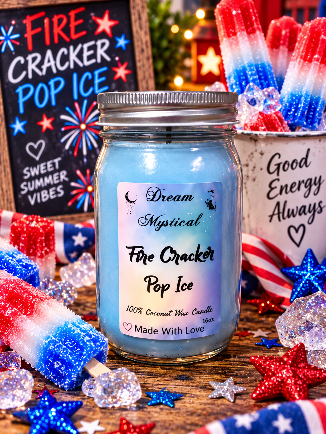 🎆 Fire Cracker Pop Ice – 100% Coconut Wax Candle