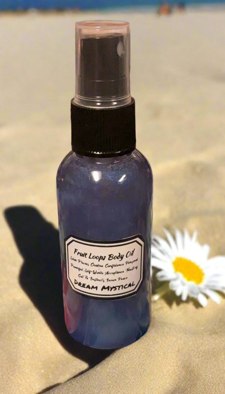 Fruit Loops Body Oil Handmade Moisturizer• Heals• Protecte• Balances & Aligns Solar Plexus Chakra