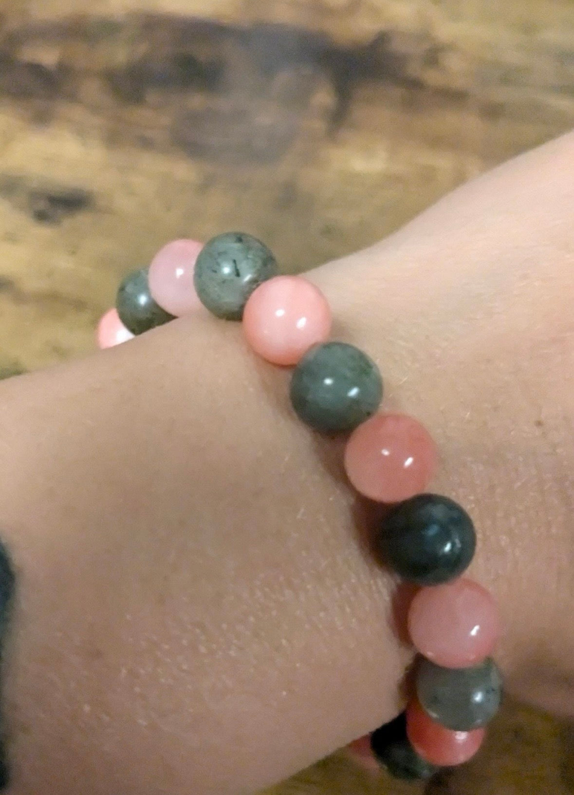 8MM Sunstone Labradorite or Persian Jade Labradorite Natural Genuine Reiki Healing Protection Crystal Brace