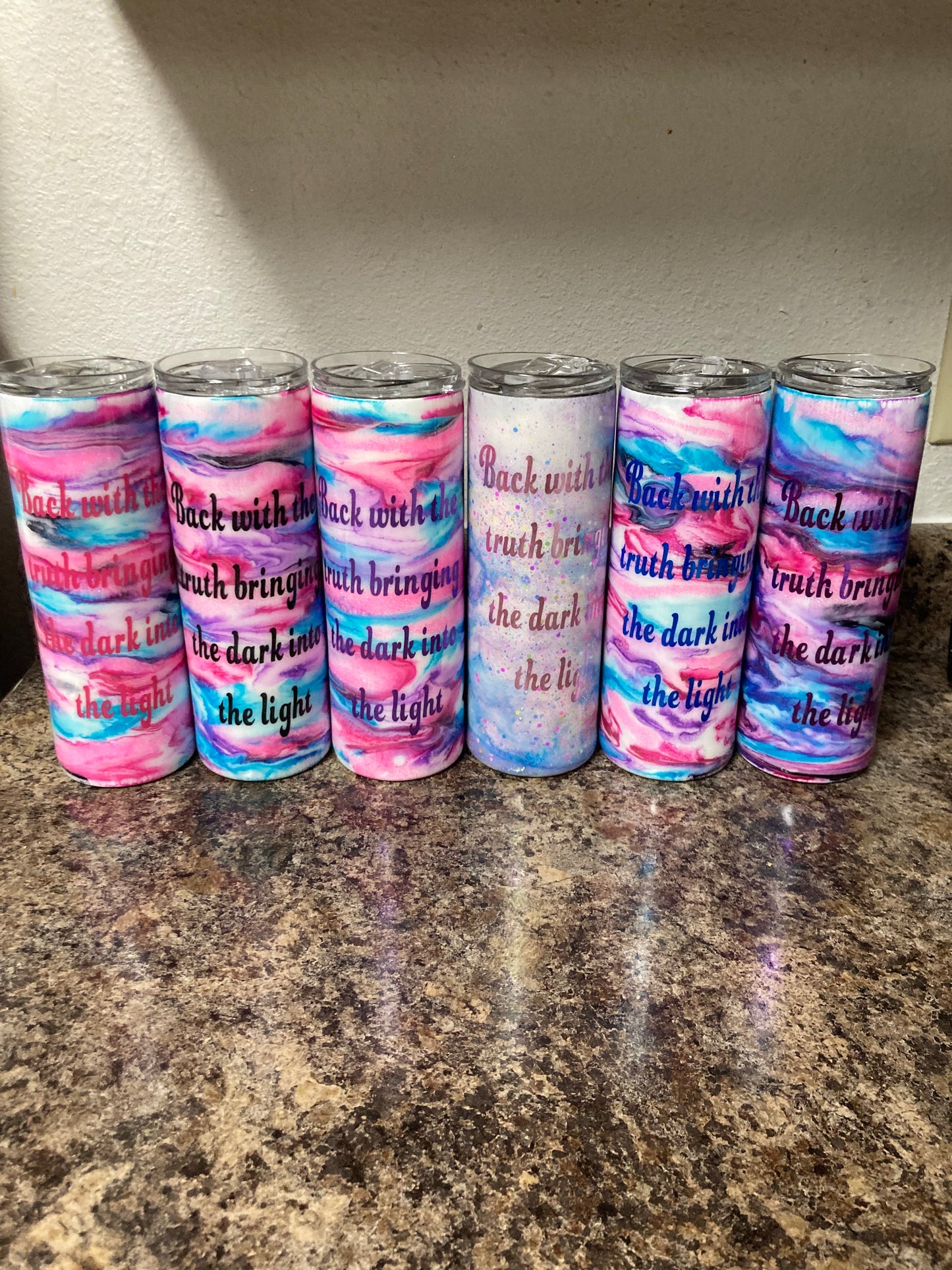 Back with the truth Bringing the dark into the light Mystic Rose Tumblers
