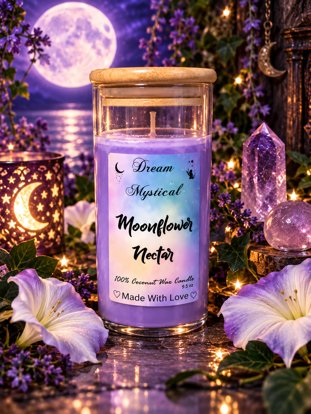 🌙✨ Moonflower Nectar | 100% Coconut Wax Candle | Mystical Floral Scent