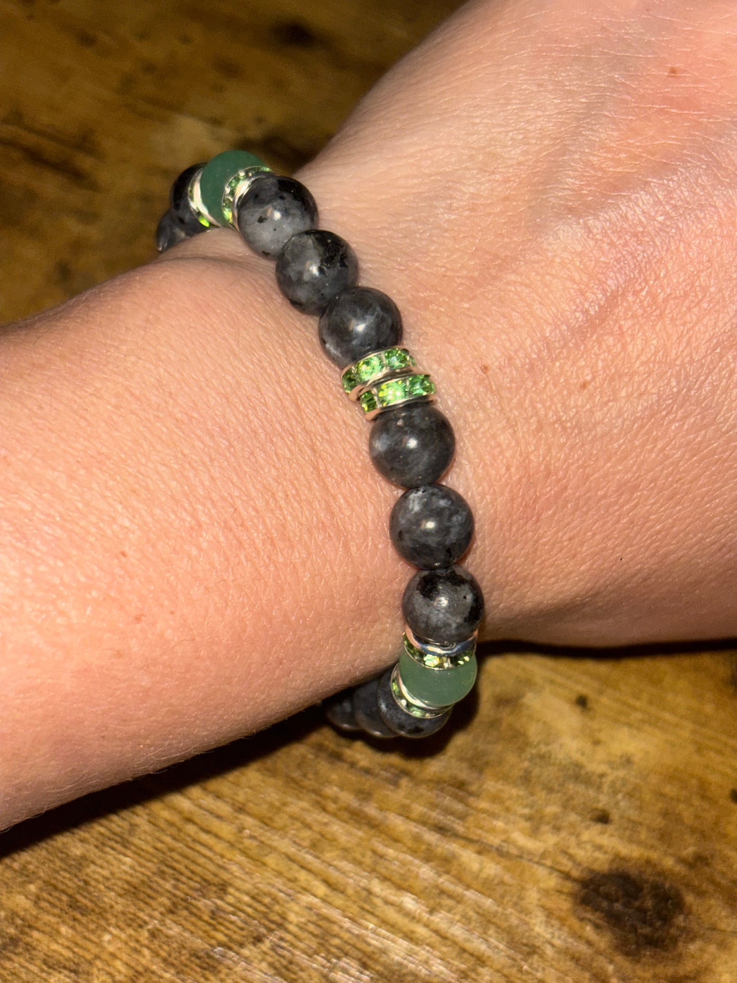 Luna Serenity | Labradorite & Green Aventurine Crystal Bracelet
