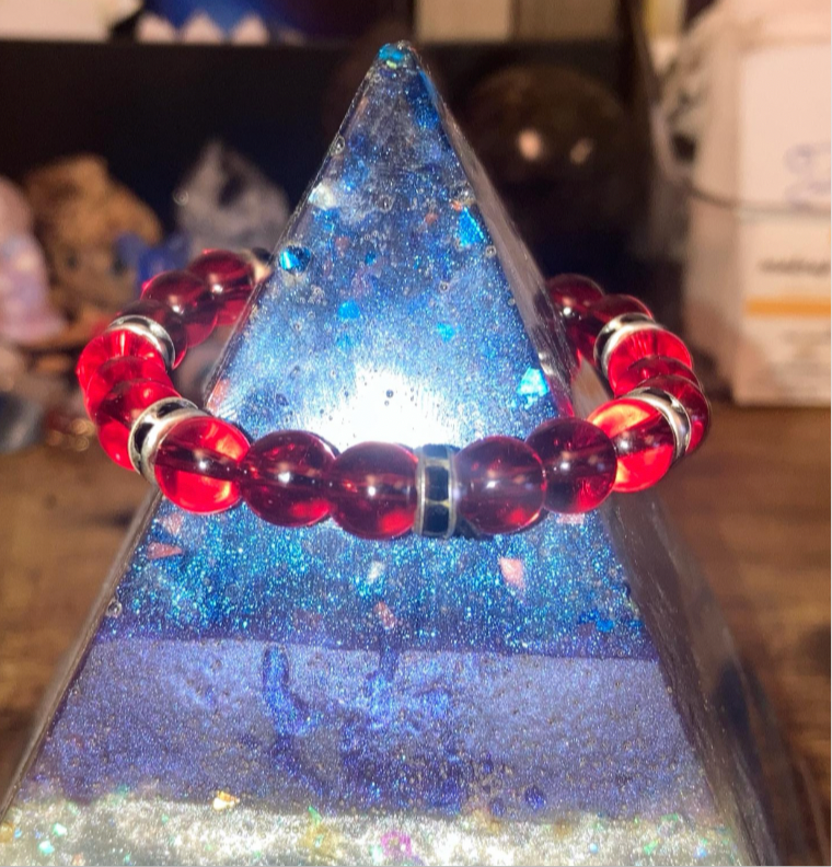 8MM Ladybug Red Agate 5A grade Natural Reiki Healing Protection crystal Bracelet with  beautiful spacers