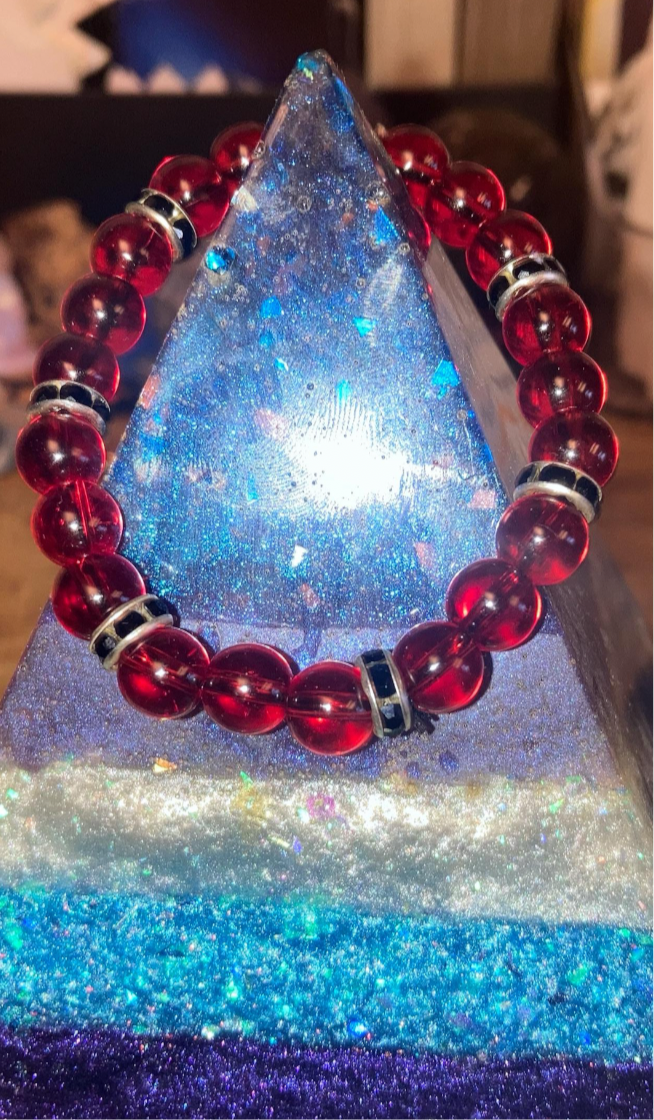 8MM Ladybug Red Agate 5A grade Natural Reiki Healing Protection crystal Bracelet with  beautiful spacers