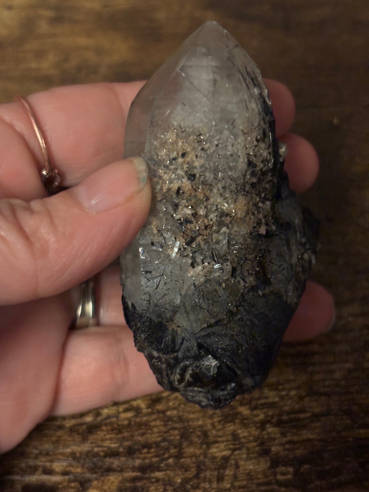 🖤Scared Shield One-of-a-Kind Black Tourmaline & Quartz Cluster | Protection Specimen | Grounding Crystal (142g)Collector•  EMF Protection • Grounding & Clarity Stone • Raw Healing Crystal