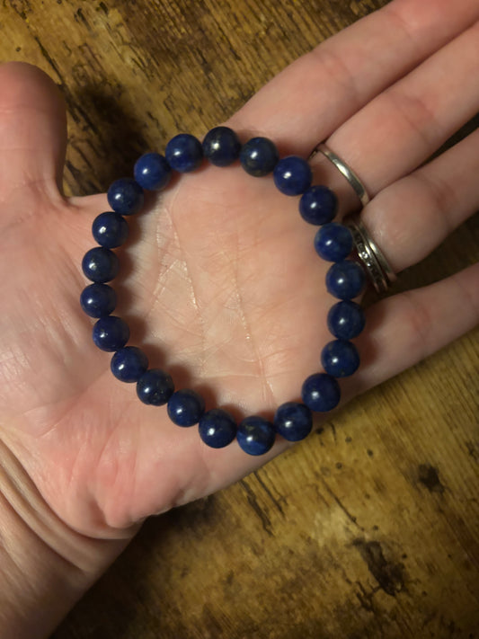 Lapis Lazuli Oracle Bracelet — Truth, Inner Power & Divine Wisdom | Blue Gemstone Beads