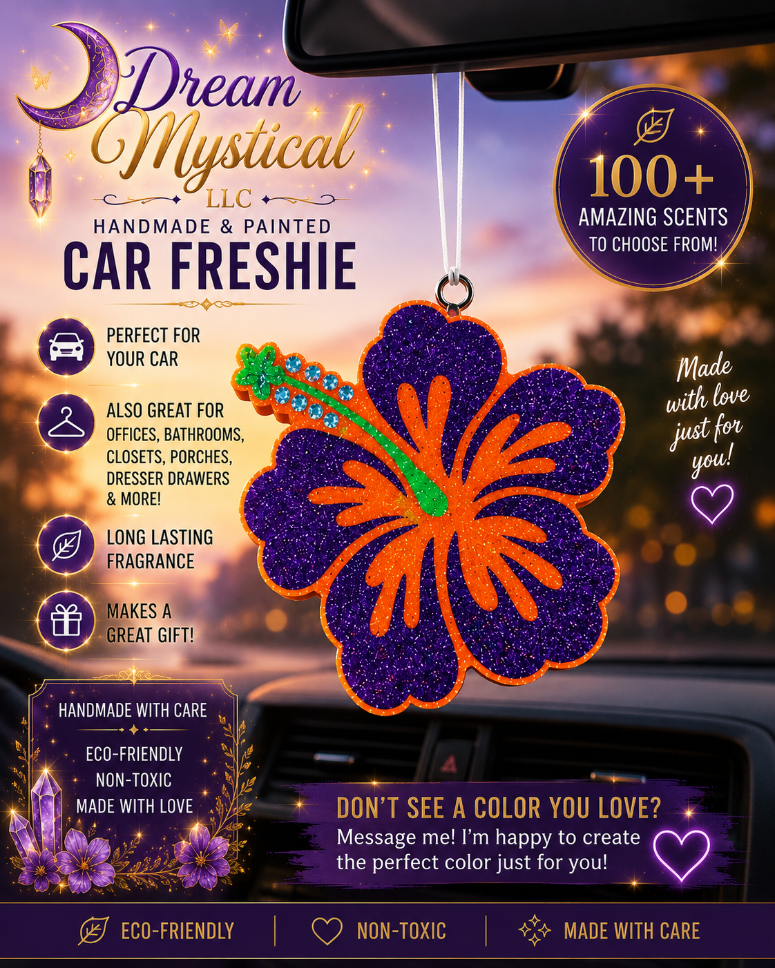 Hibiscus Flower Car Freshies