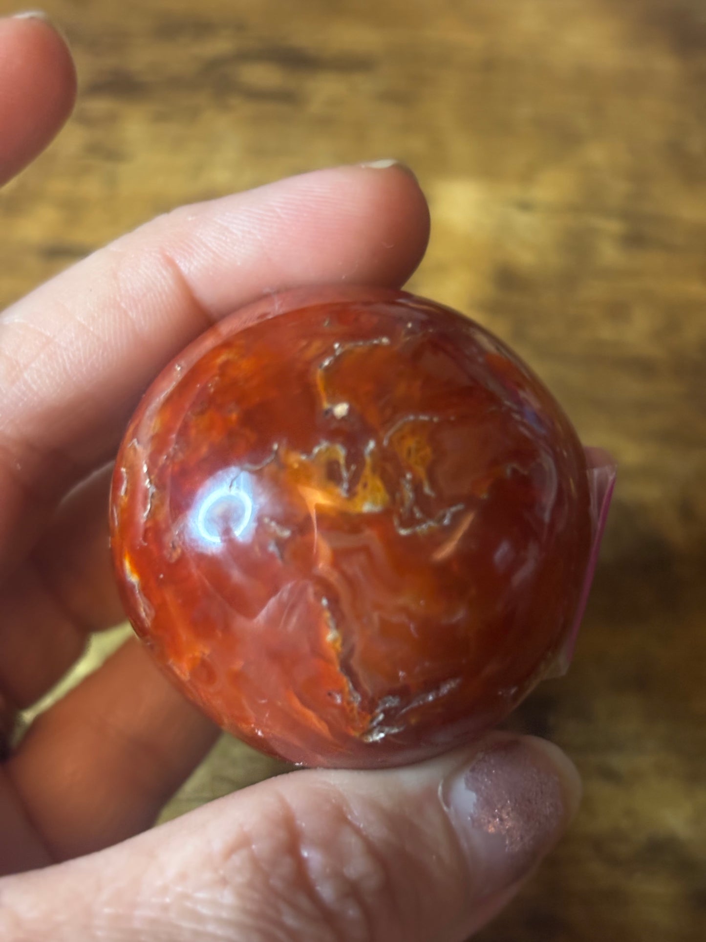 Dragonfire Carnelian Sphere – Sacral Chakra • Passion • Strength •Courage •Vitality • Manifestation Energy