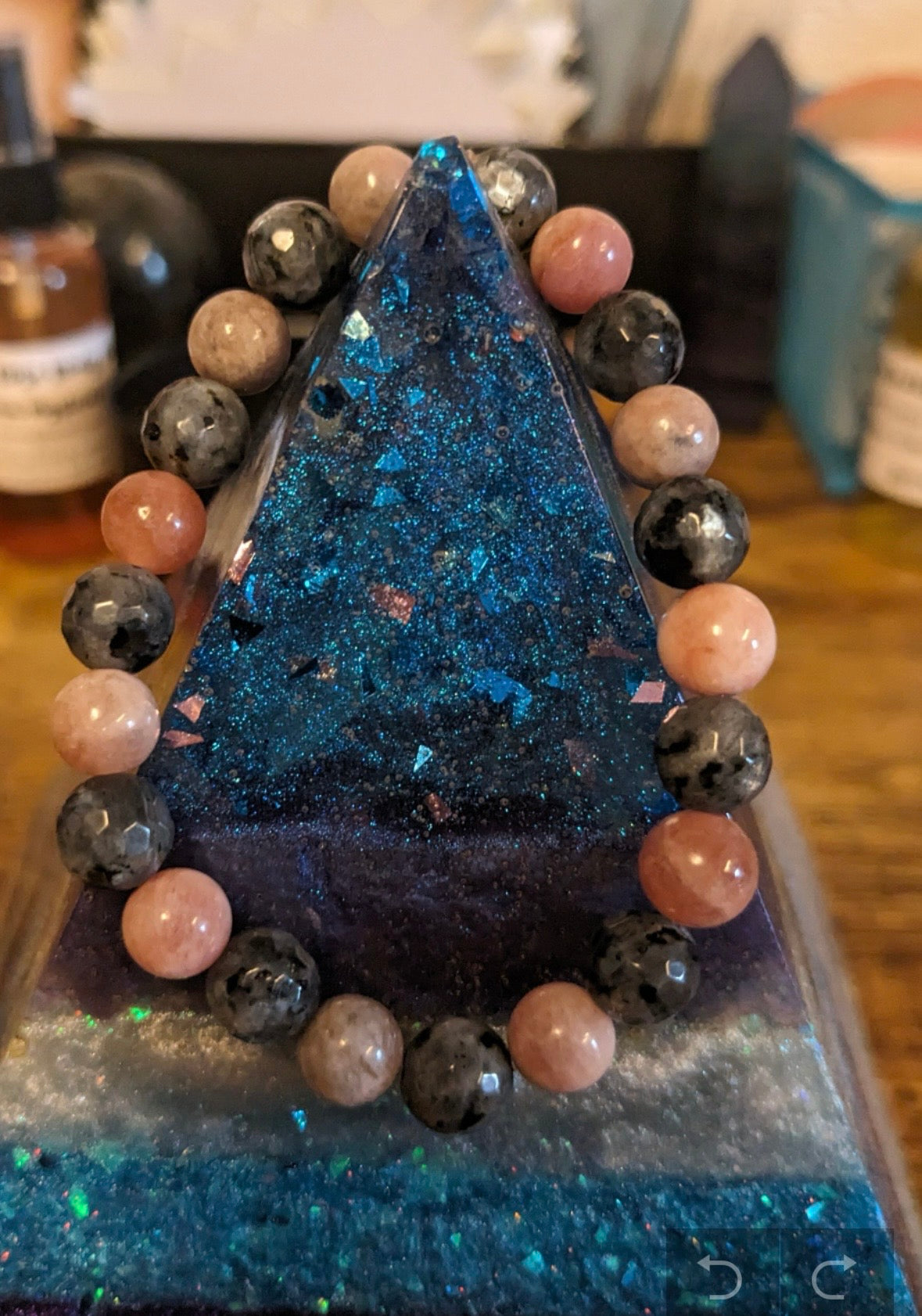 8MM Sunstone Labradorite or Persian Jade Labradorite Natural Genuine Reiki Healing Protection Crystal Brace