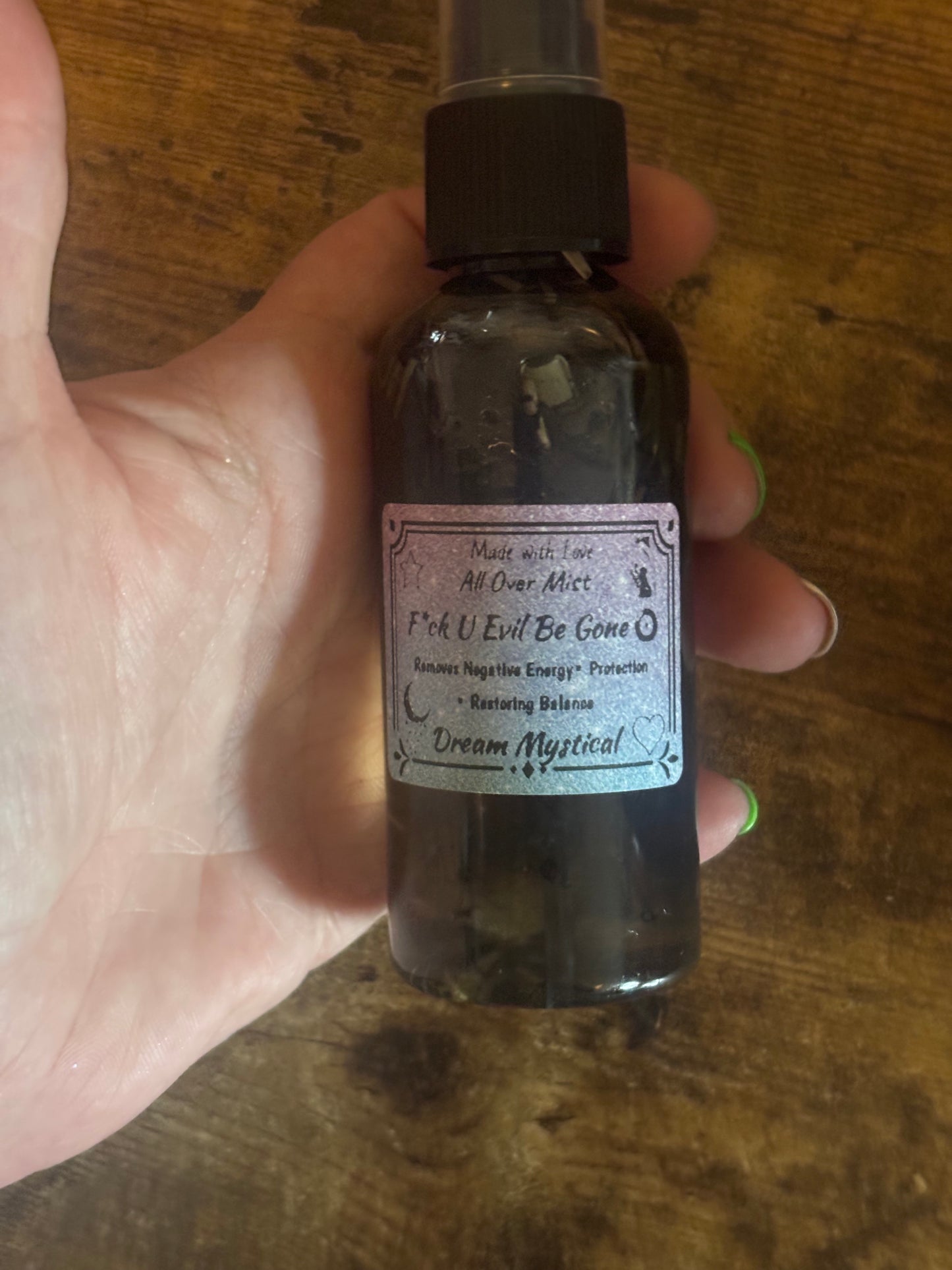 F*ck U Evil Be Gone Banishing Negativity Removal, Evil Eye Protection, Brings Positive Energy Cleansing Spray 2oz or 4oz
