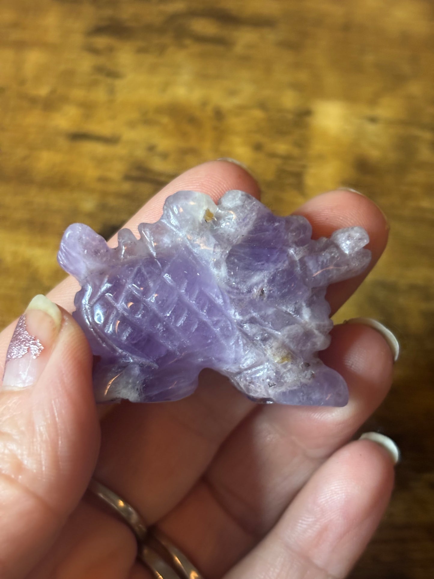 Dragon Carving- Rose Quartz •Amethyst