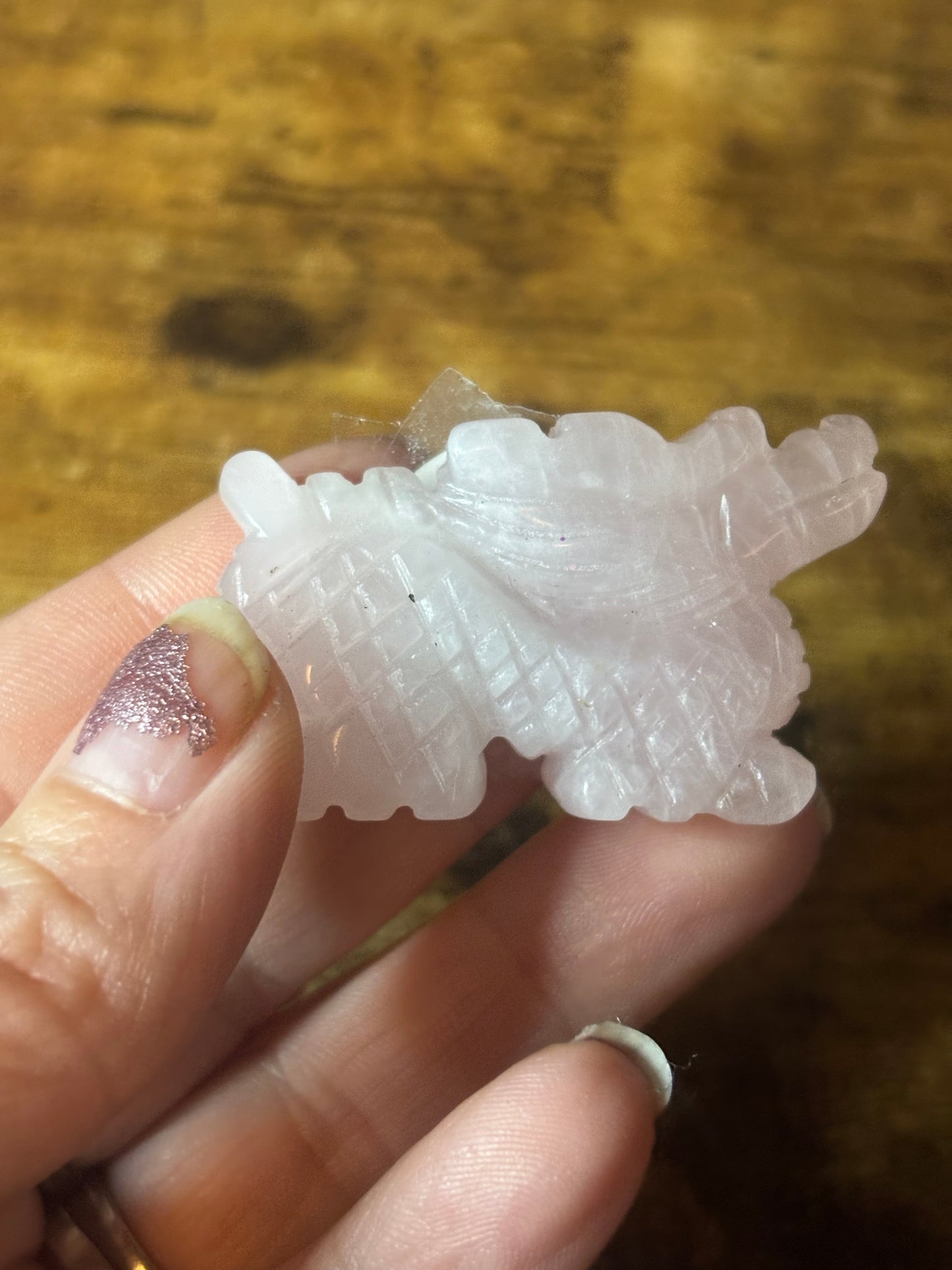 Dragon Carving- Rose Quartz •Amethyst