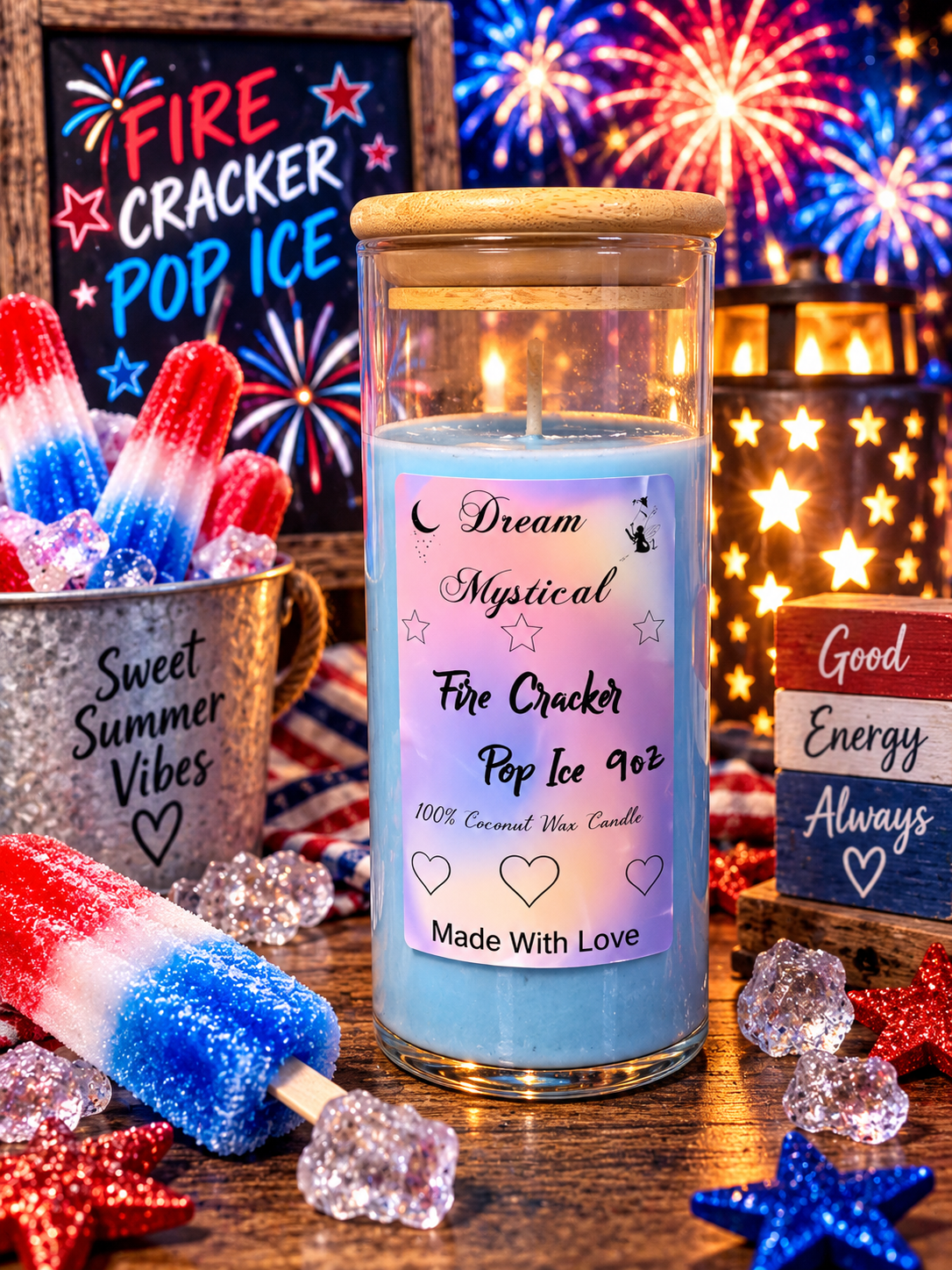 🎆 Fire Cracker Pop Ice – 100% Coconut Wax Candle