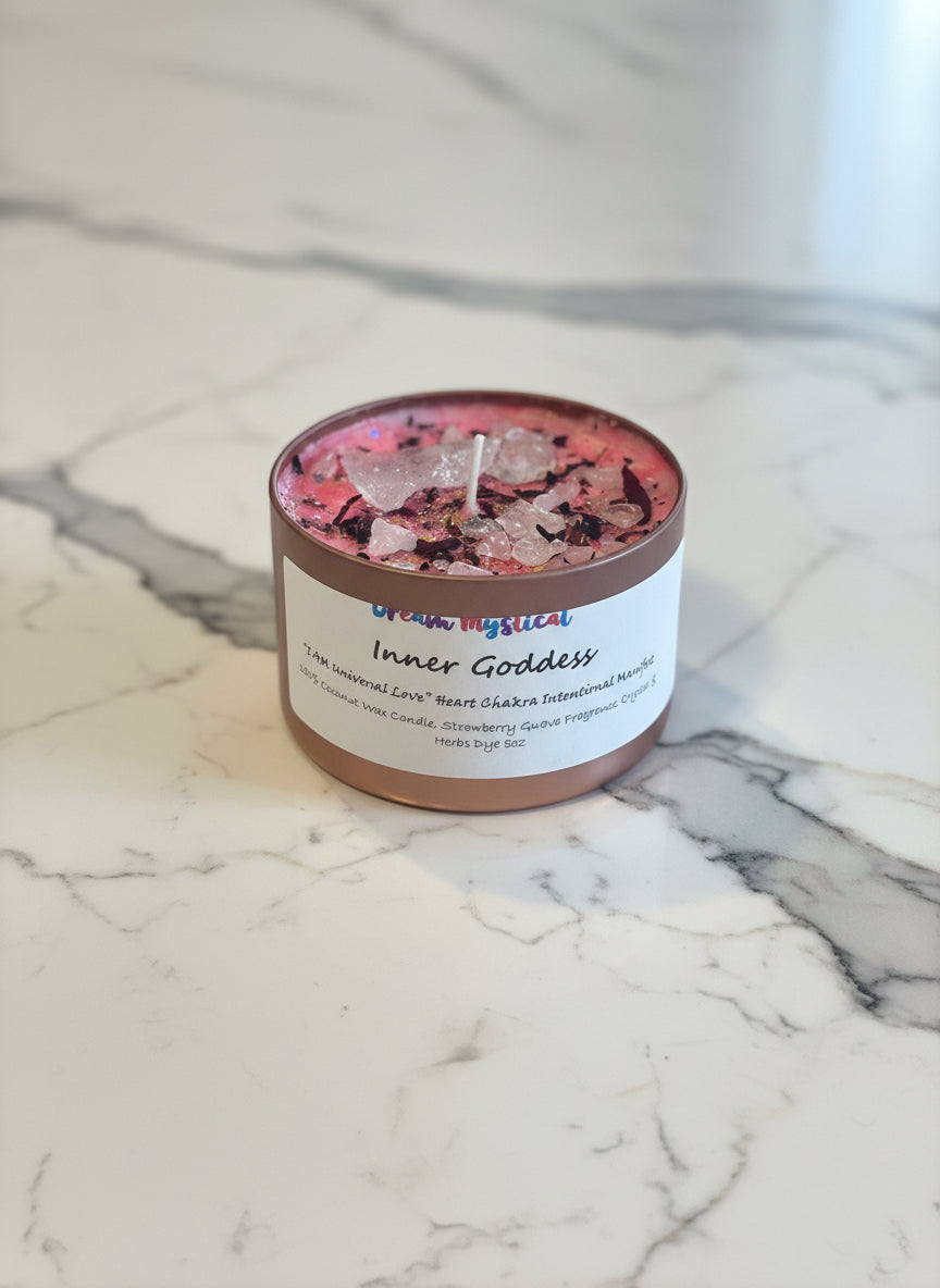 🌸 Inner Goddess – Strawberry Guava Heart Chakra Self-Love & Divine Feminine Activation Candle