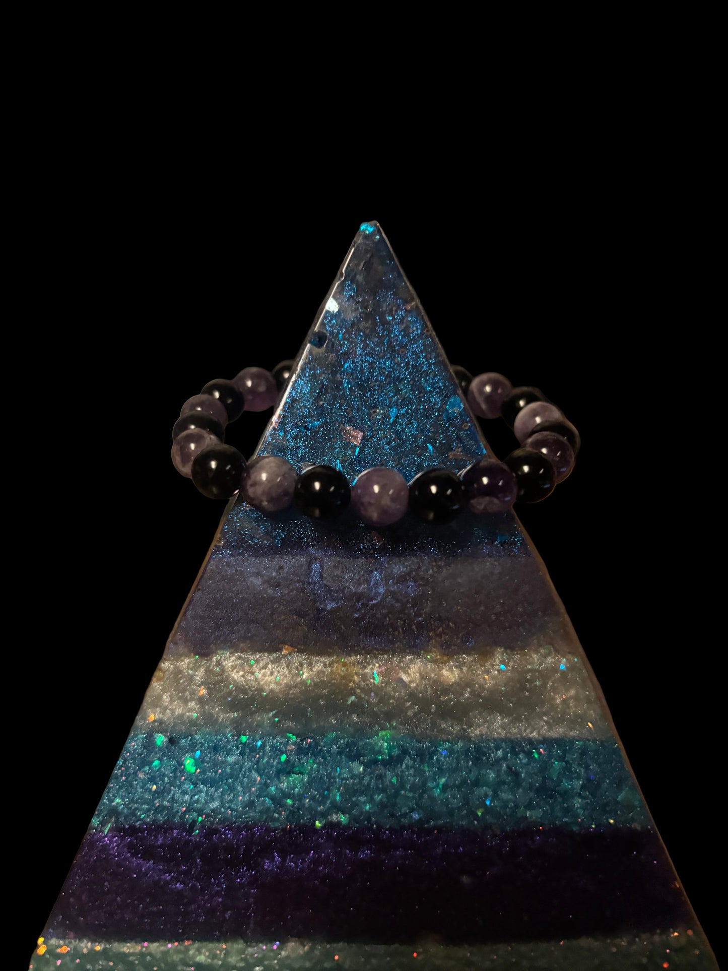 Shadowlight Guardian – Dog Tooth Amethyst & Black Tourmaline AAA Shielding & Clarity Bracelet
