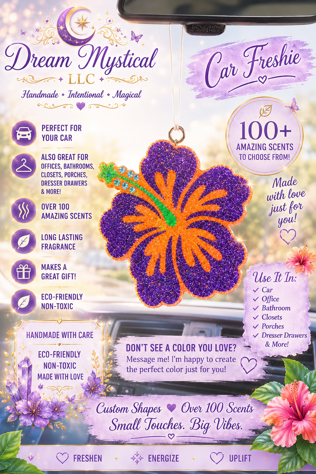 Hibiscus Flower Car Freshies