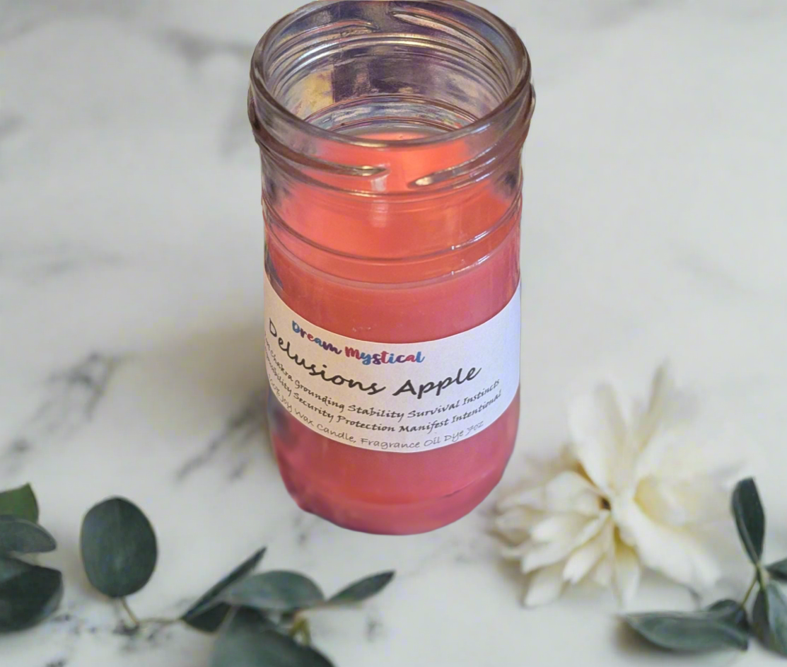 Delicious Apple Intentional Manifesting handmade hand poured Candle~ Root Chakra Grounding Balance Protection Security