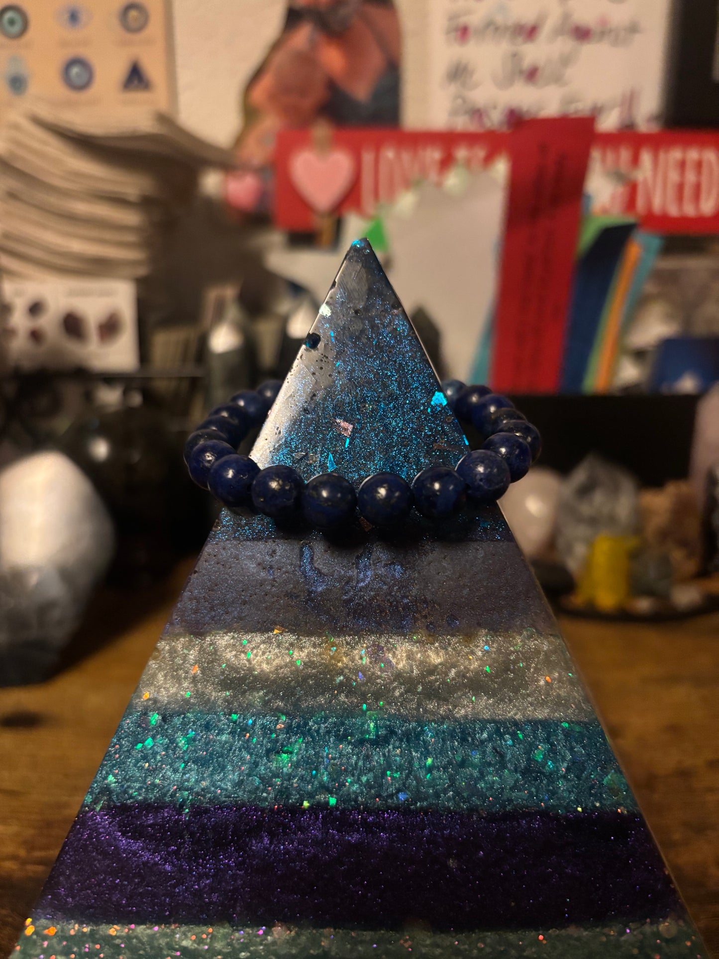Lapis Lazuli Oracle Bracelet — Truth, Inner Power & Divine Wisdom | Blue Gemstone Beads