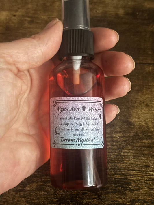 Mystic Rose 🌹 Water Mist Clears Negative Energy &Refreshes use on hair or all over Free of dyes and no alcohol
