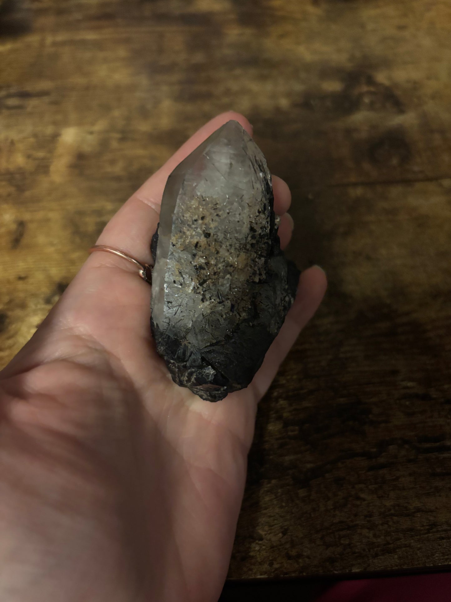 🖤Scared Shield One-of-a-Kind Black Tourmaline & Quartz Cluster | Protection Specimen | Grounding Crystal (142g)Collector•  EMF Protection • Grounding & Clarity Stone • Raw Healing Crystal