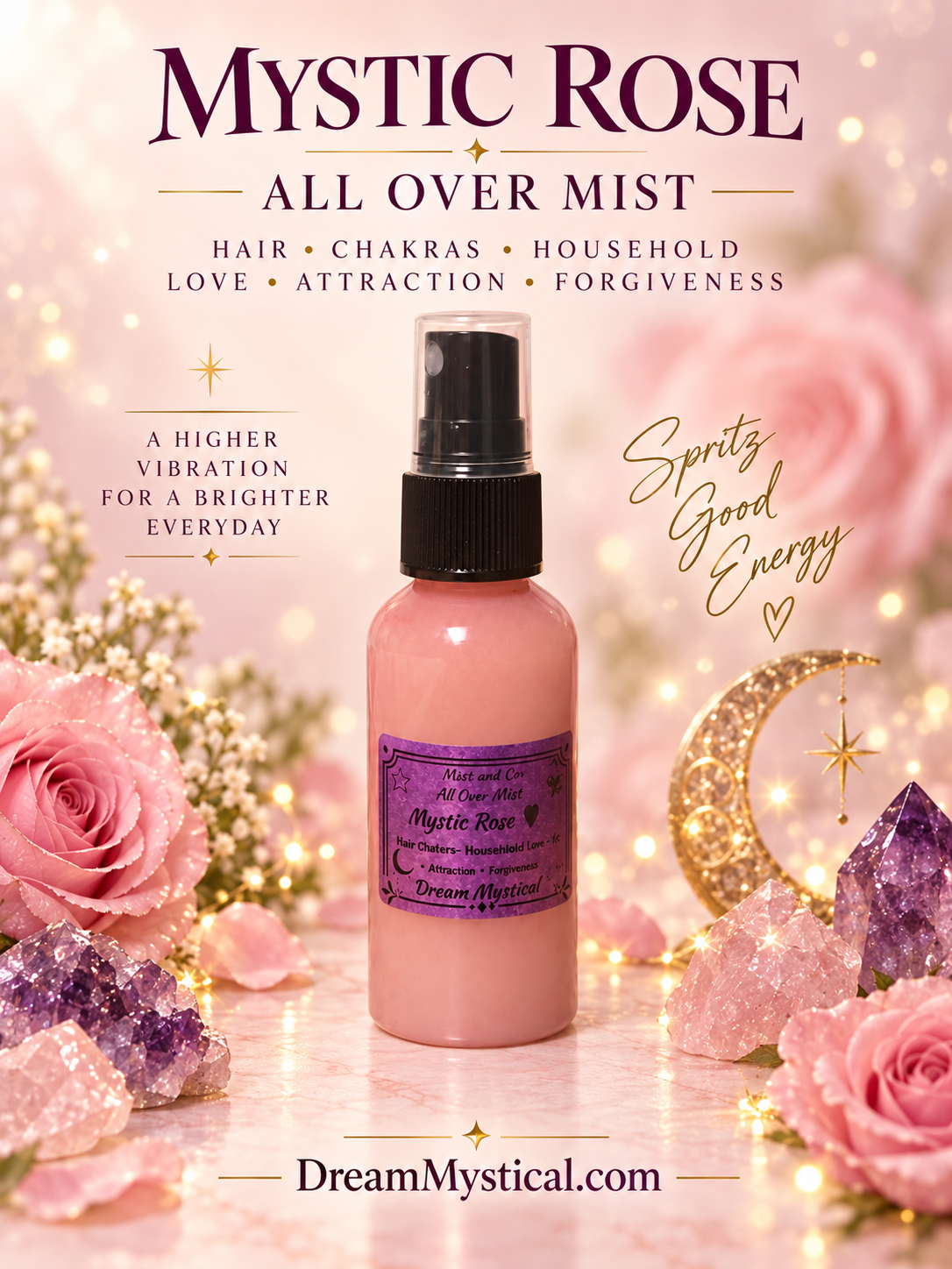 🌹 MYSTIC ROSE — HEART CHAKRA BODY MIST 💚✨
