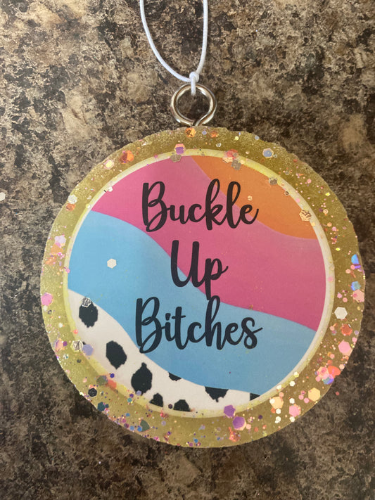 Car/Air Freshies Coconut Bliss Glitter Buckle Up Bitches Aroma Beads