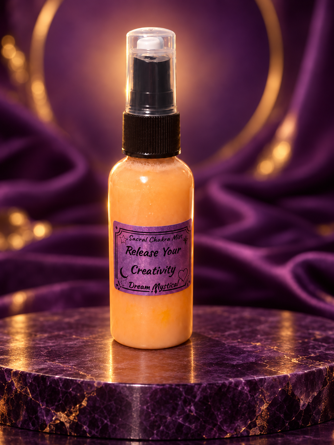 Release Your Creativity Mist Sacral chakra infused with Carnelian crystal
