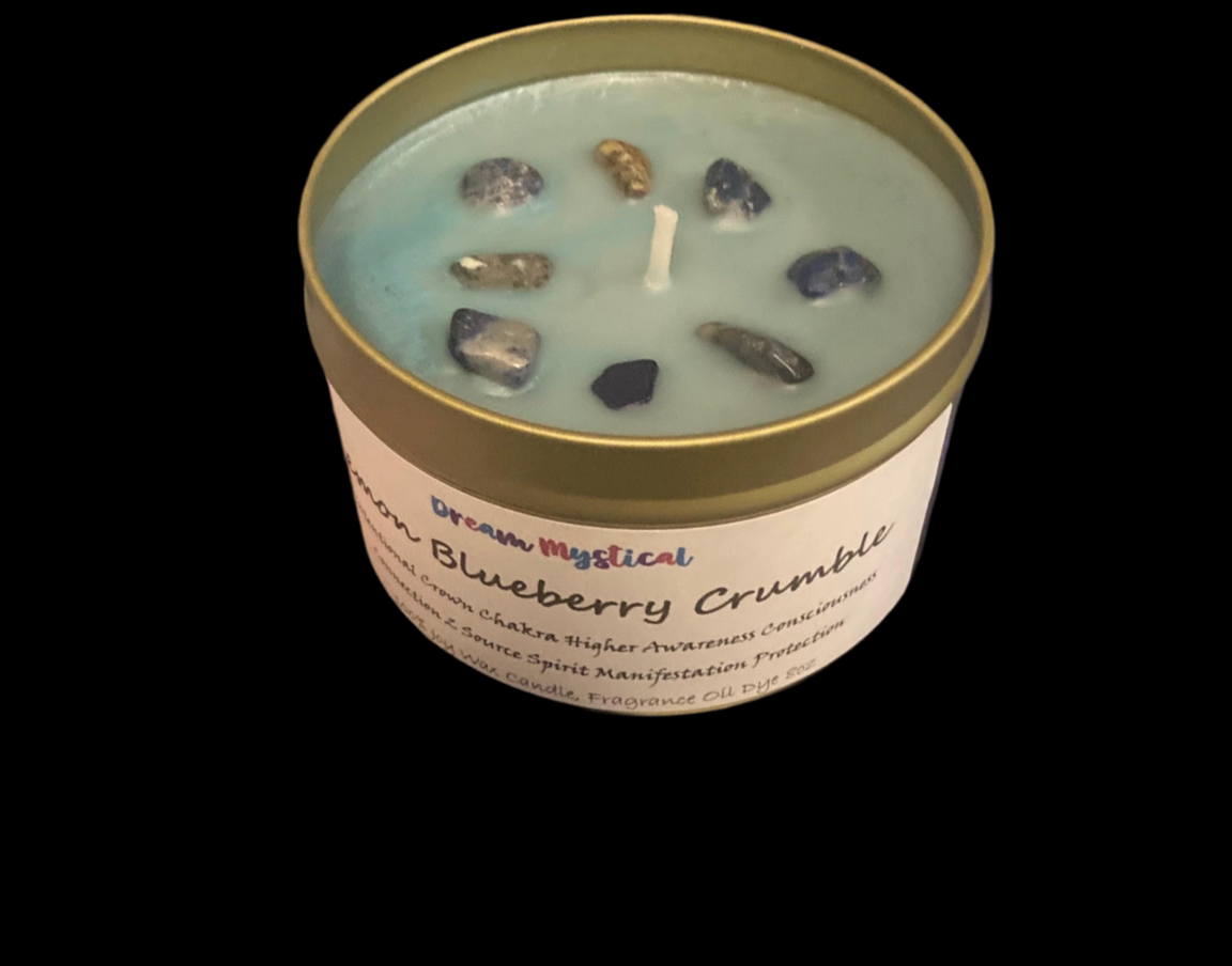 Lemon 🍋 Blueberry 🫐 Crumble~All Seeing All Knowing – Third Eye Activation & Divine Insight Candle Protection Intentional Crown Chakra Inspires Connects 2 Divine