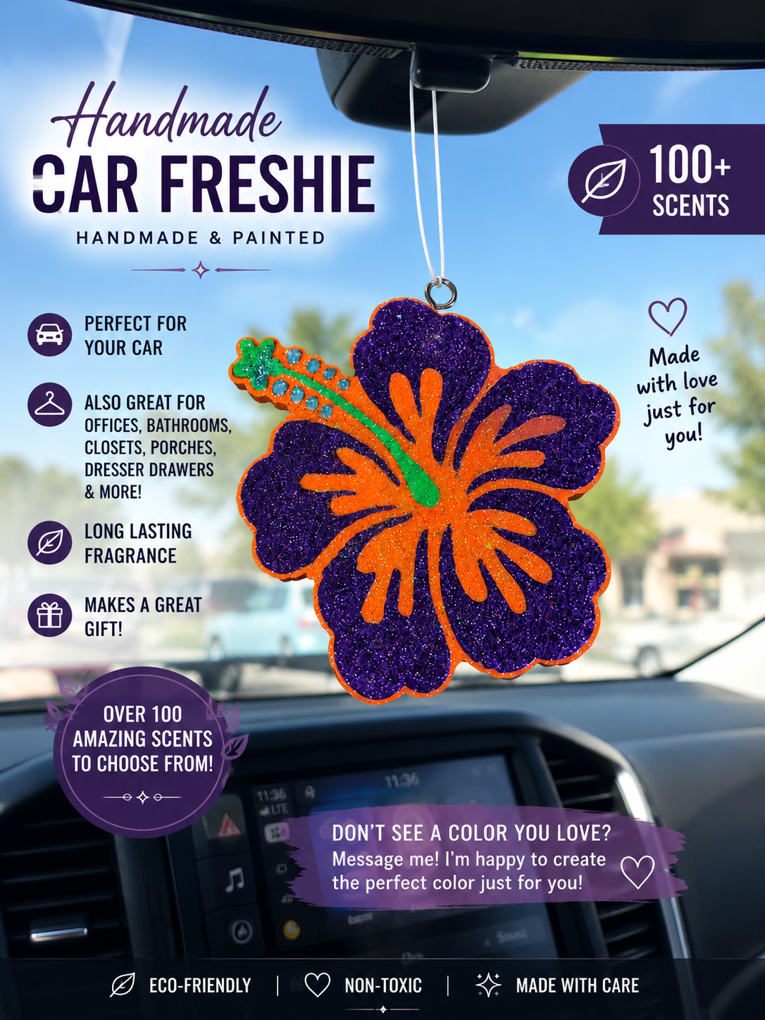 Hibiscus Flower Car Freshies