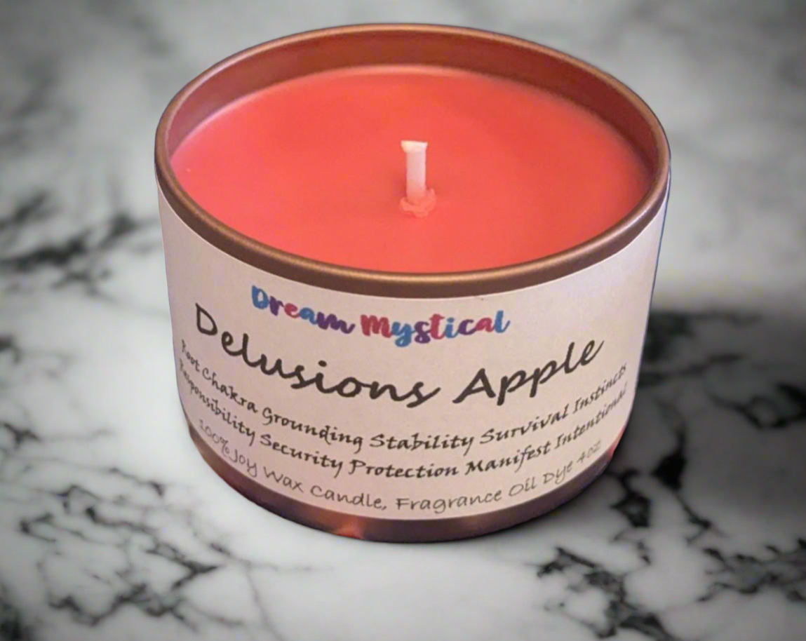 Delicious Apple Intentional Manifesting handmade hand poured Candle~ Root Chakra Grounding Balance Protection Security